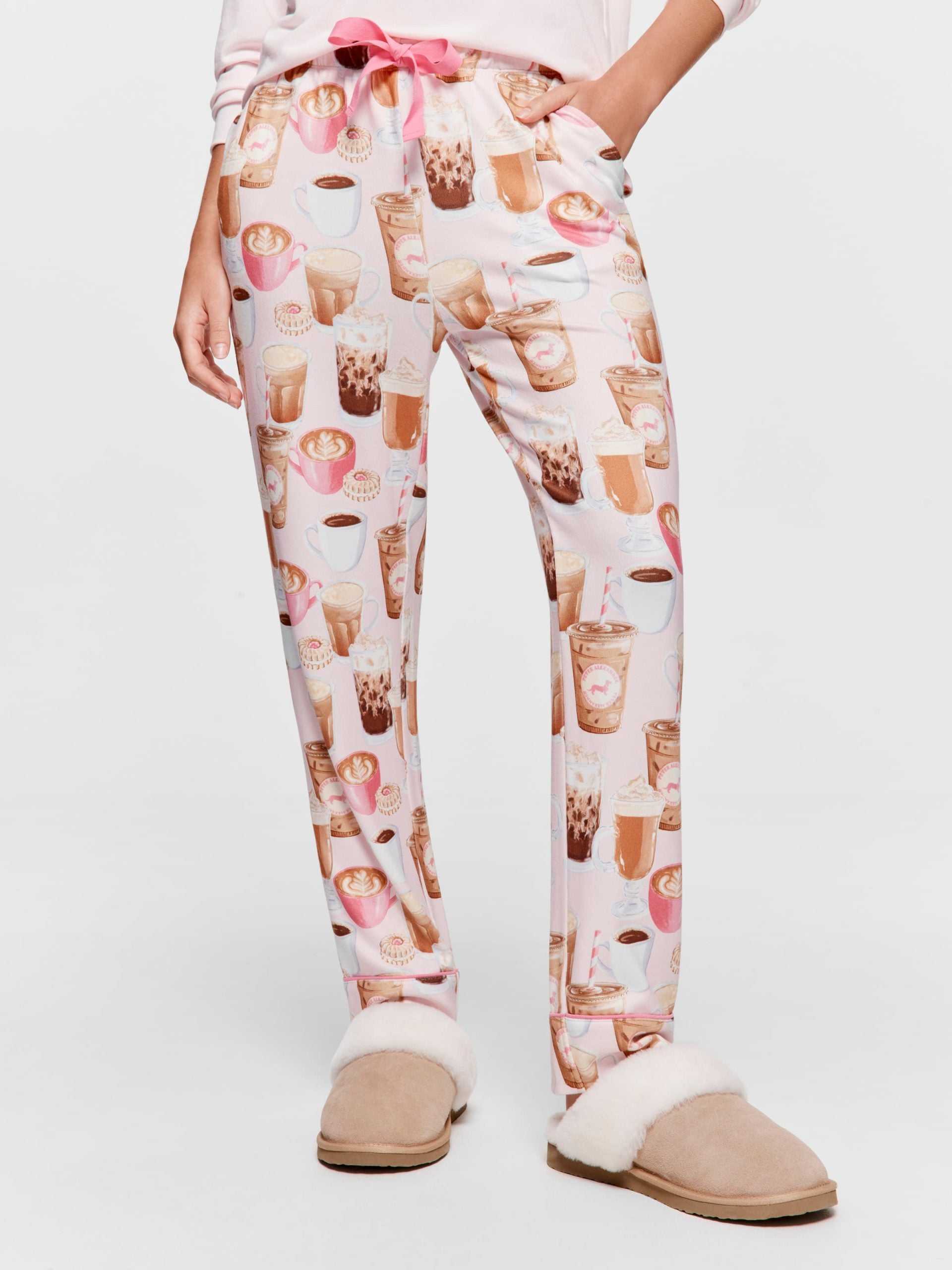 Coffee Plush Tapered Pj Pant multi image 2
