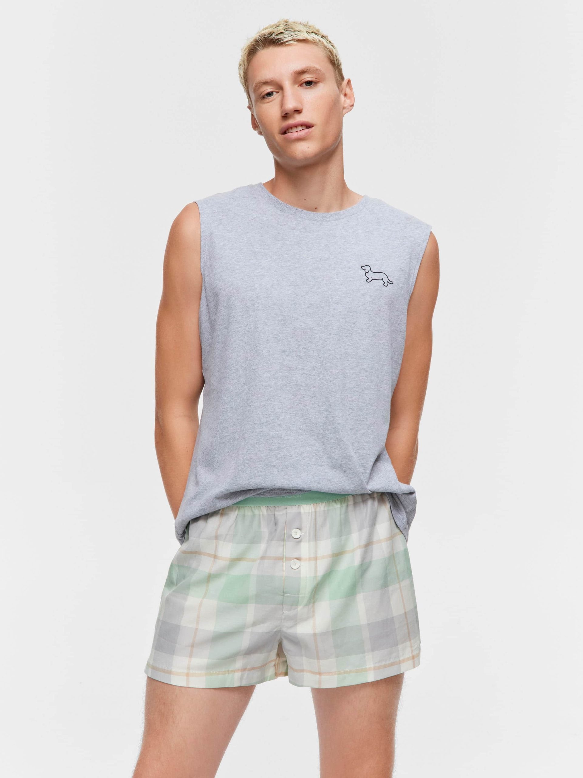Mint Check Boxer Short multi image 2