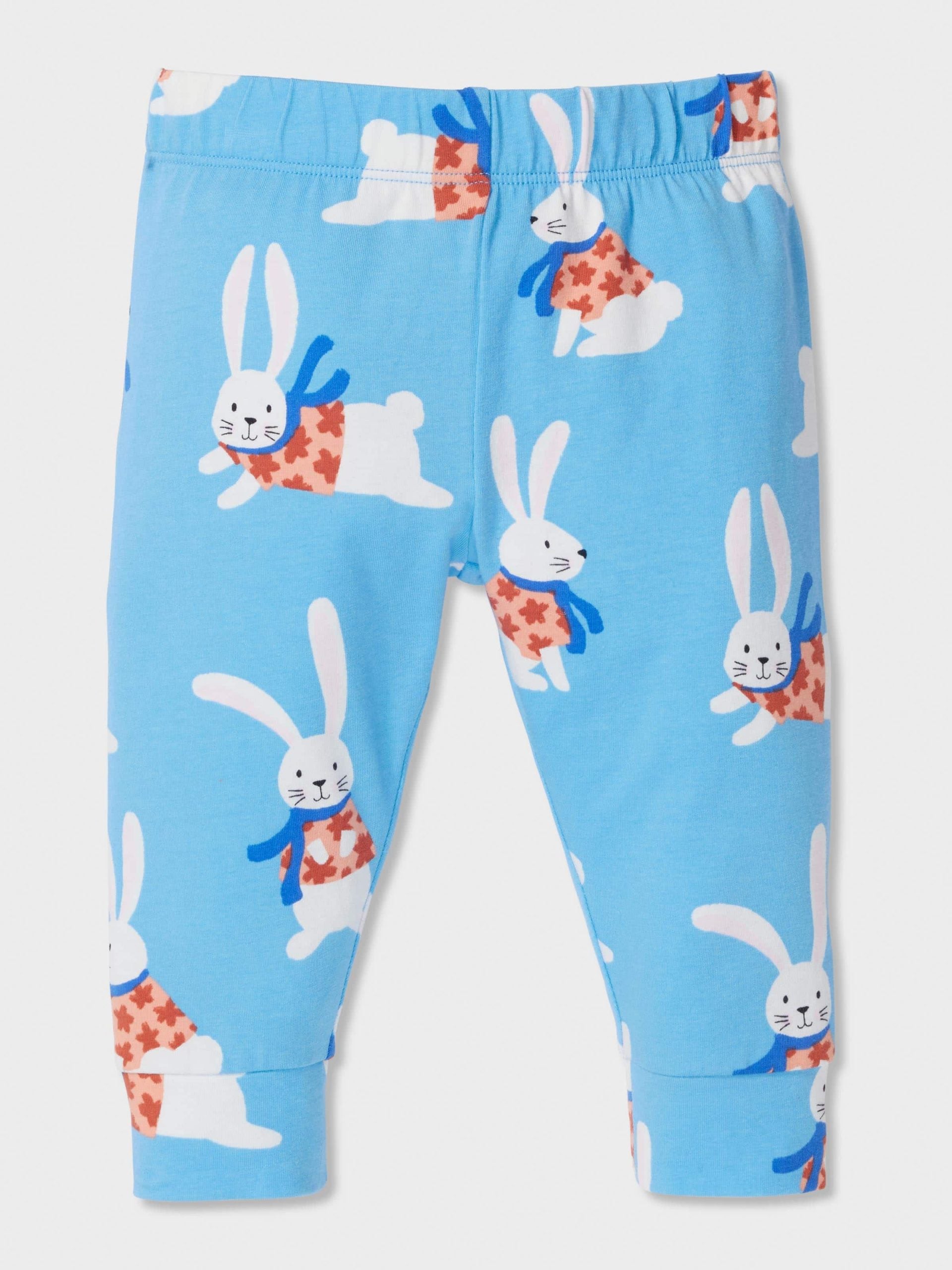Baby Scarf Bunny Pj Set blue image 1