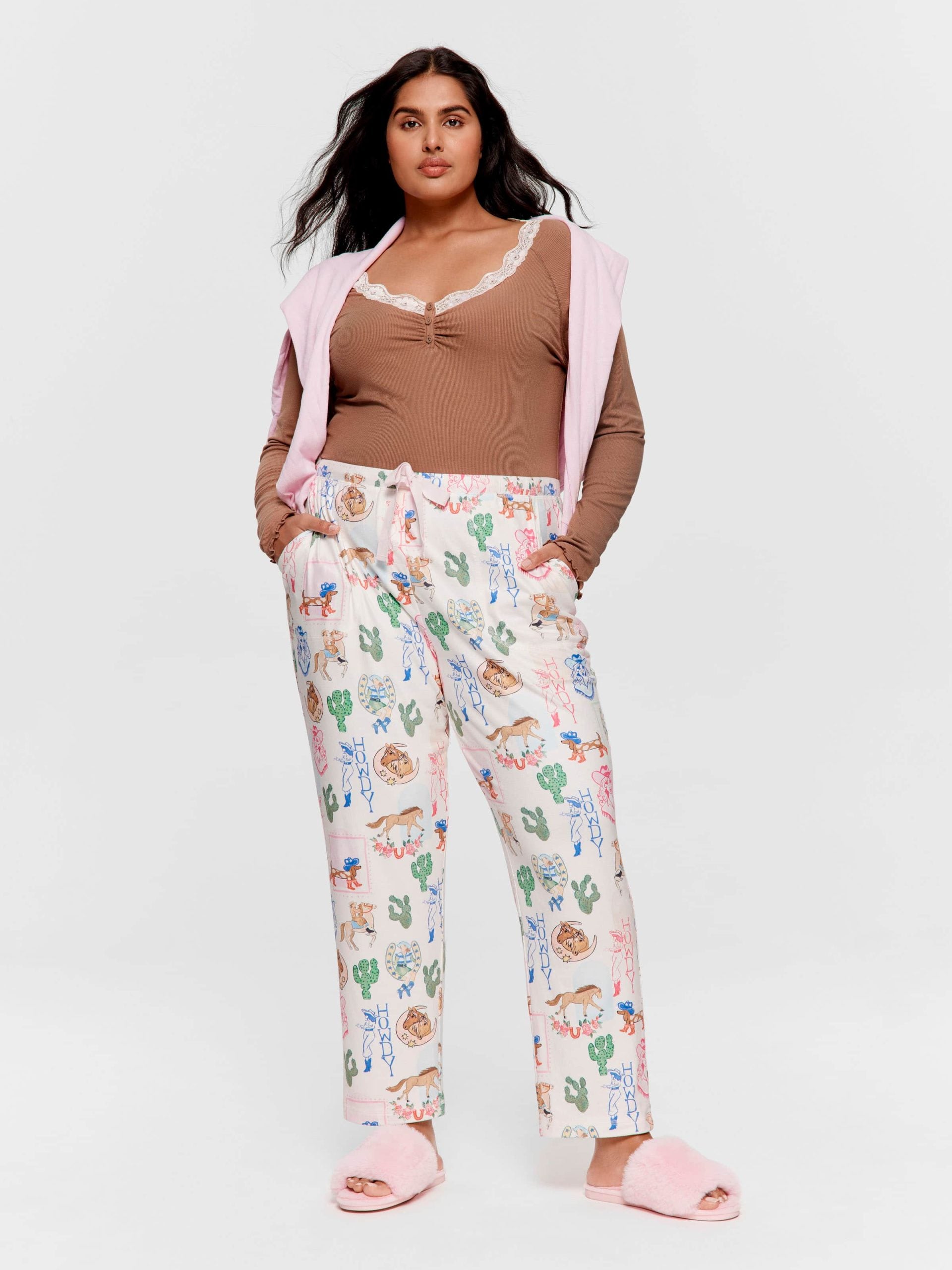 P.A. Plus Western Plush Tapered Pj Pant Multi image 0