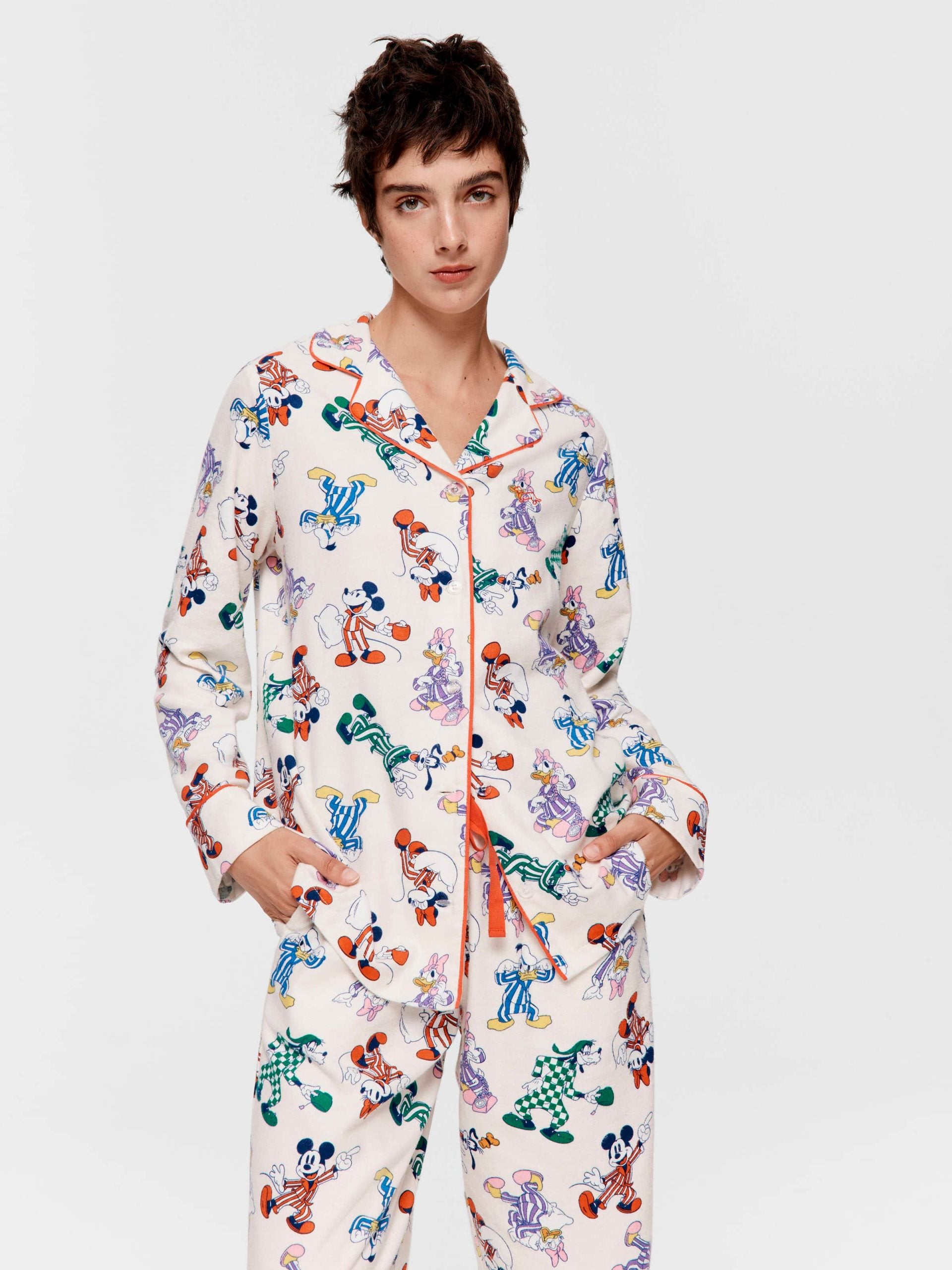Mickey Mouse &amp;amp; Friends Bamboo Flannelette Classic Pj Set Multi image 1