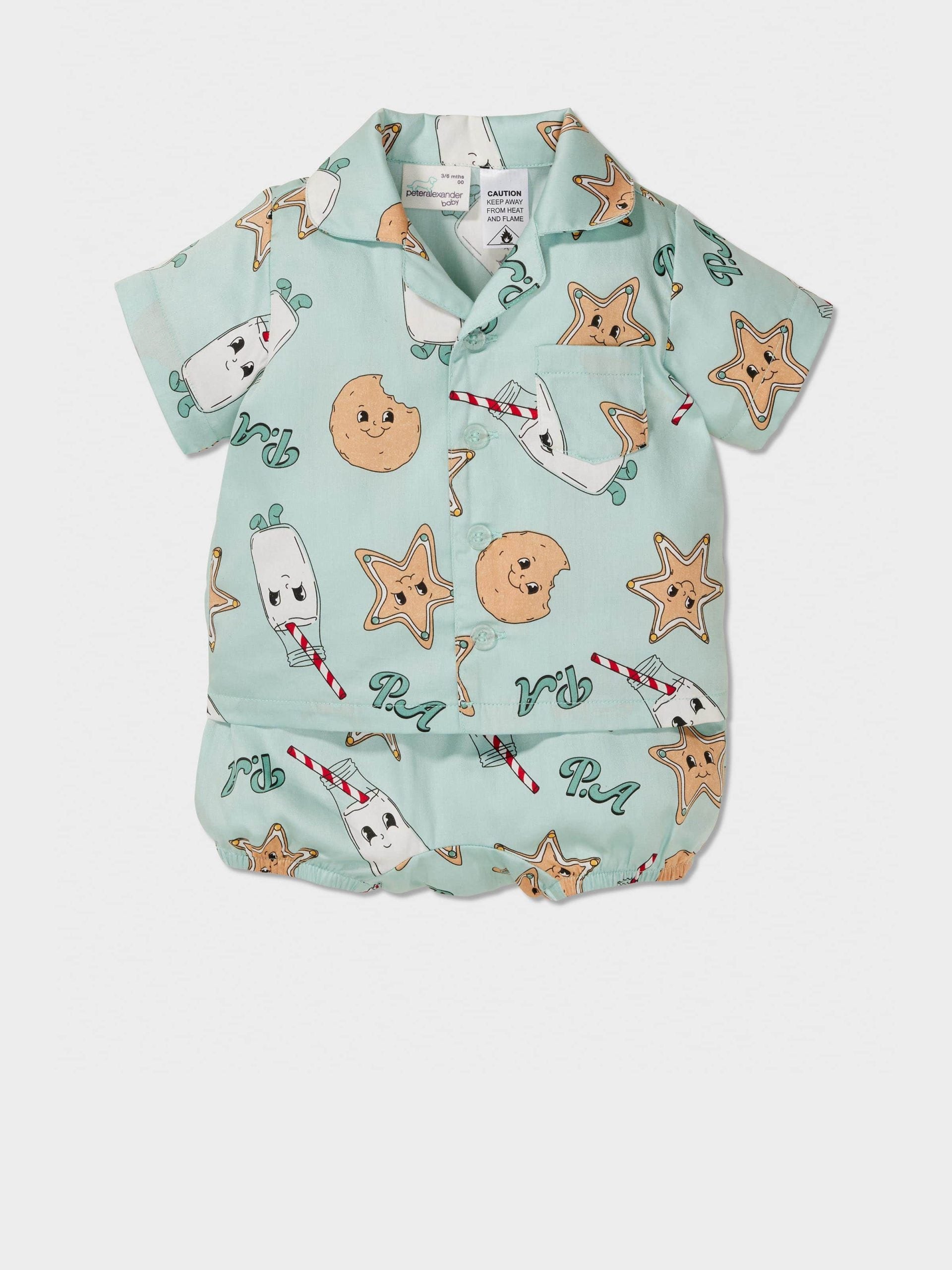 Baby Milk & Gingerbread Classic Pj Set mint image 0