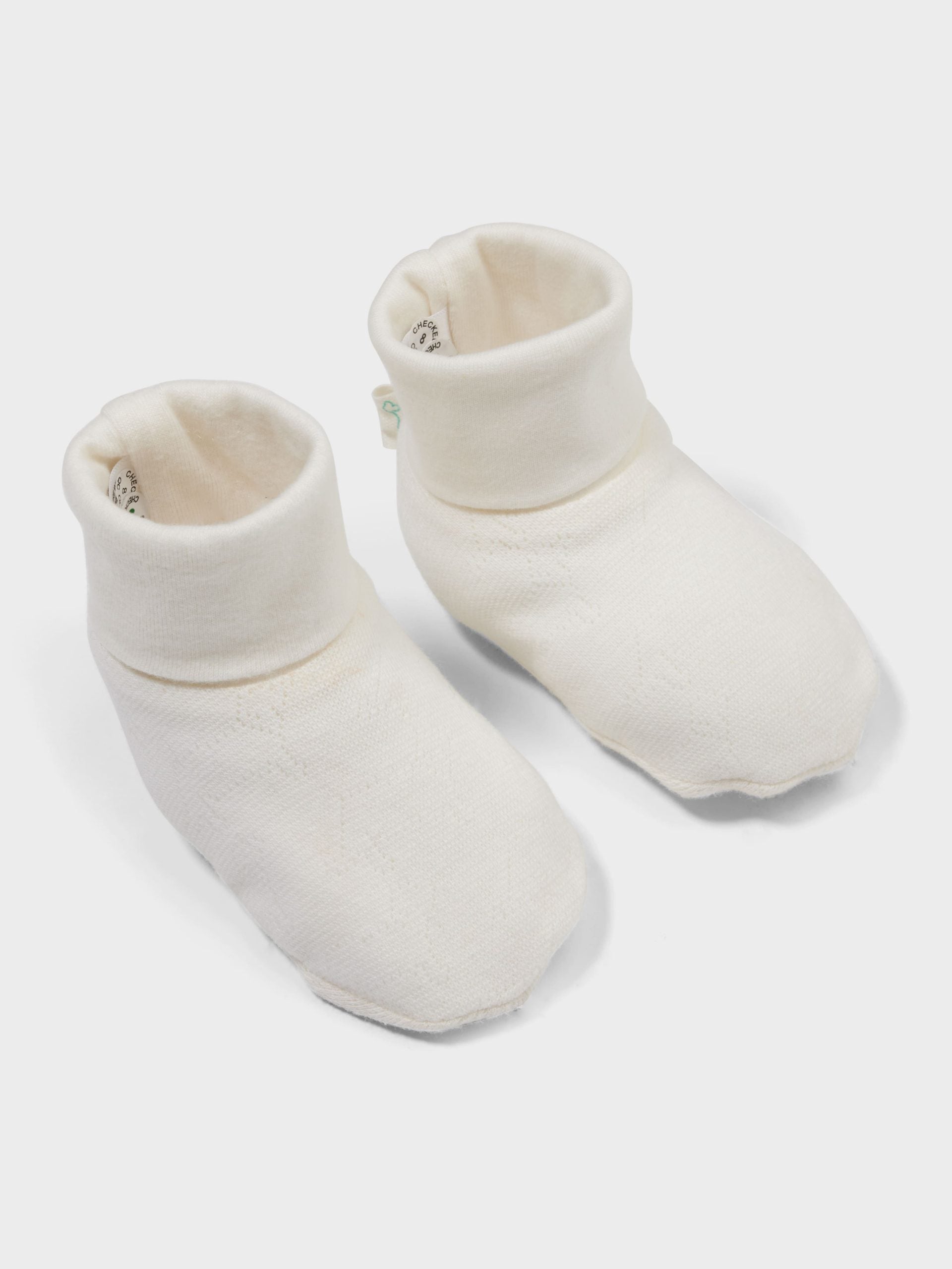 Baby Organic Penny Print Beanie & Booties Set white image 2