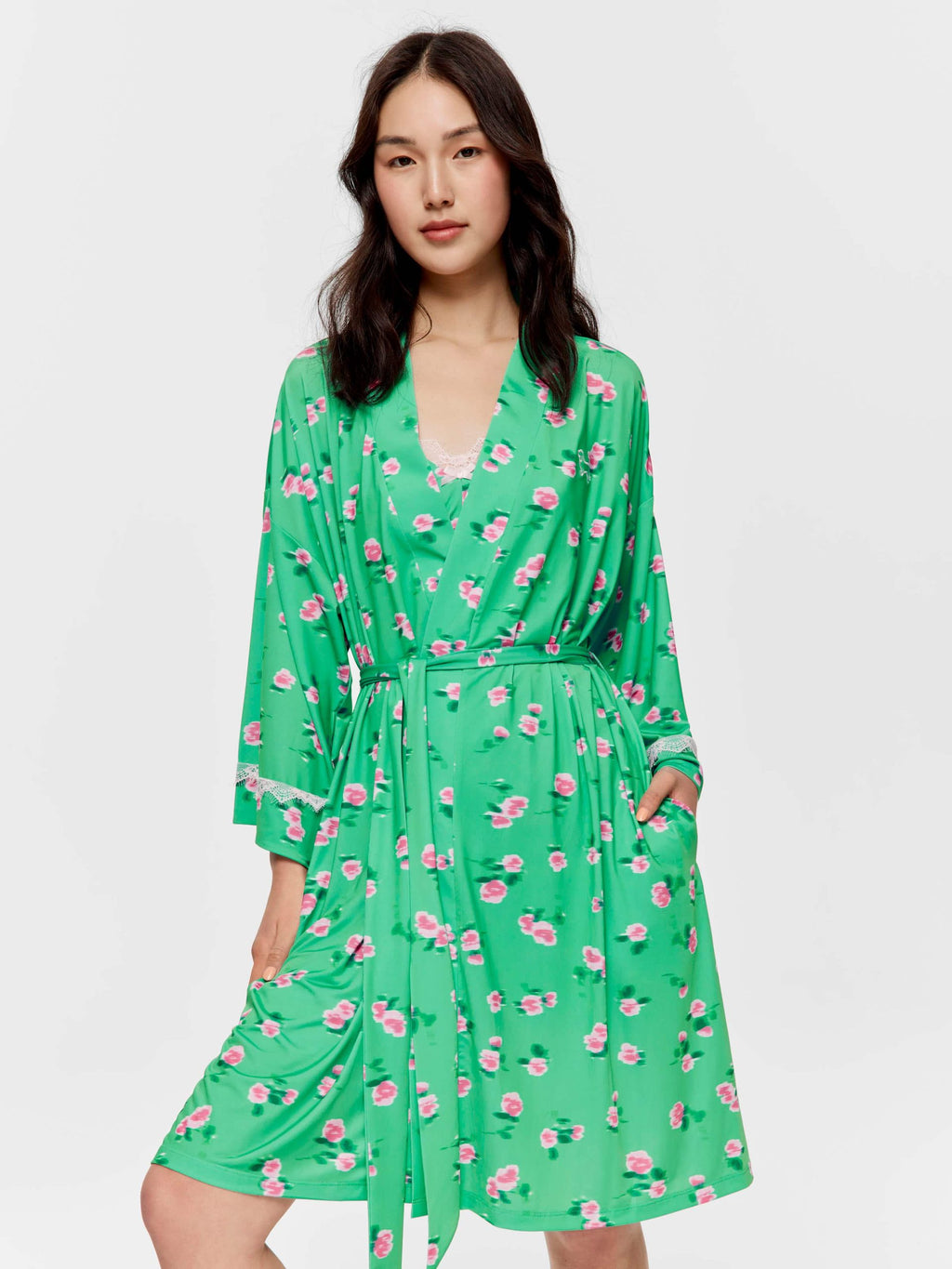 Ditsy Floral Slinky Gown multi image 0