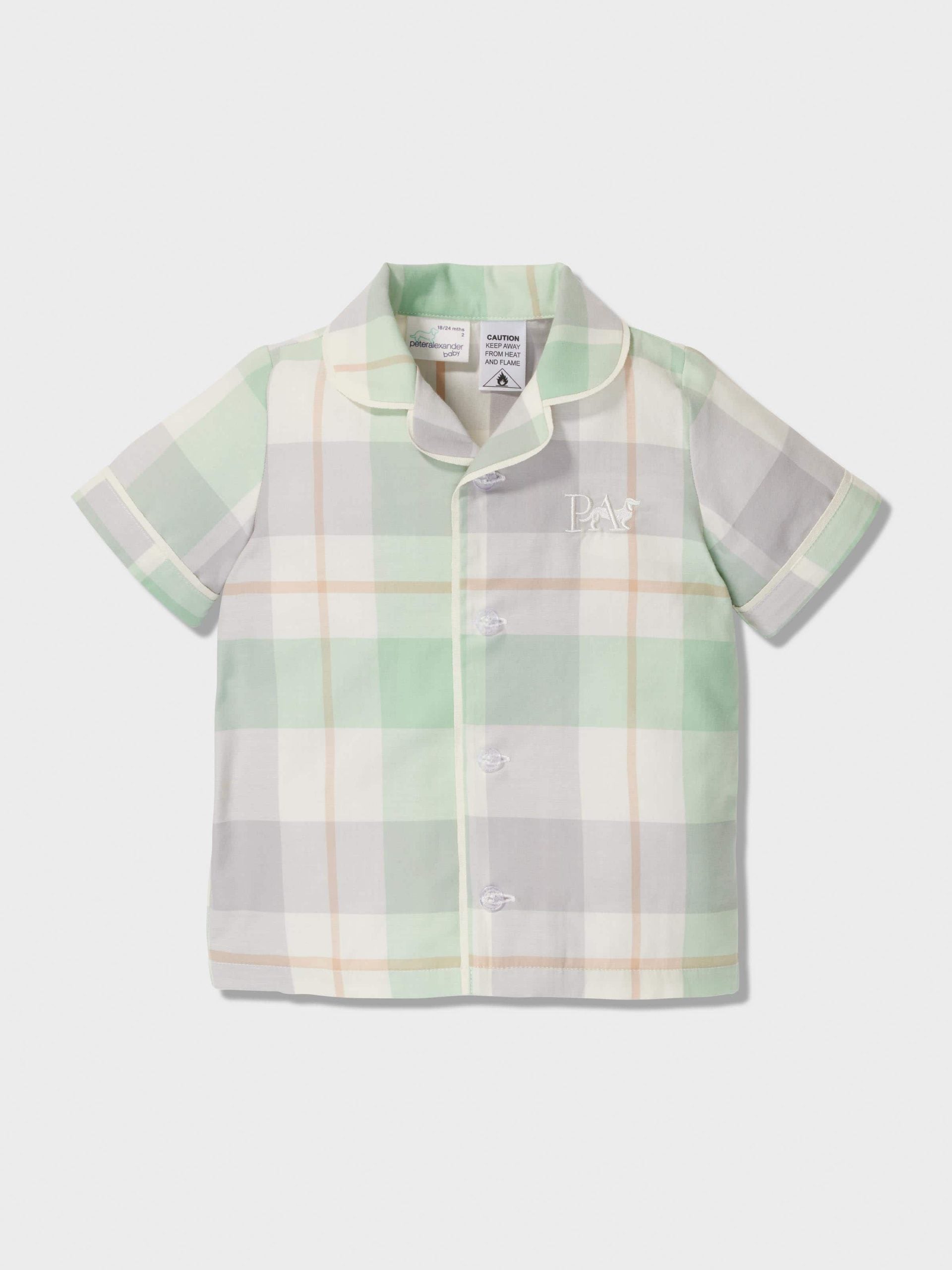 Baby Mint Check Classic Shortie Pj Set mint image 4
