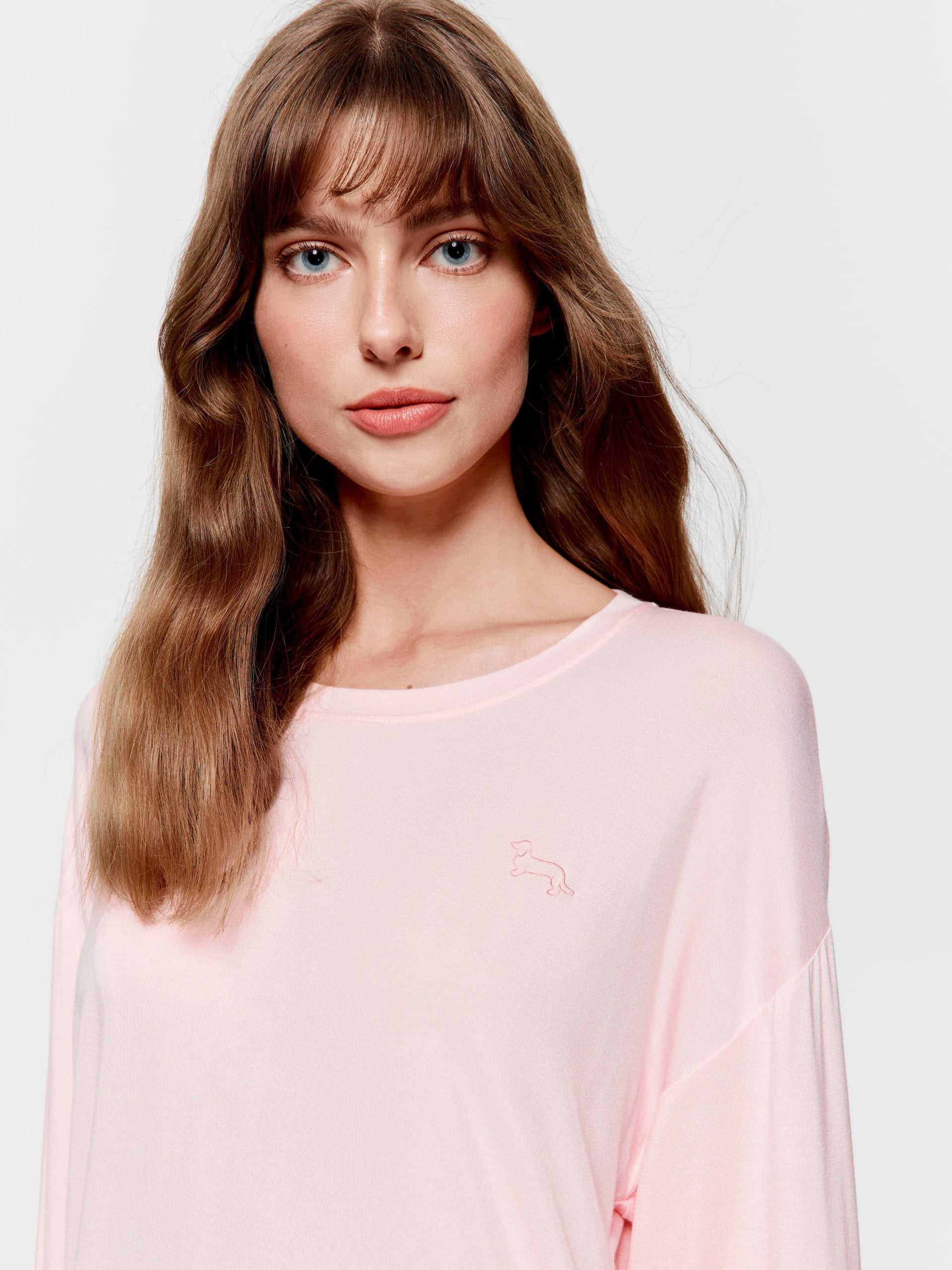 Pink Classic Long Sleeve Top pink image 1