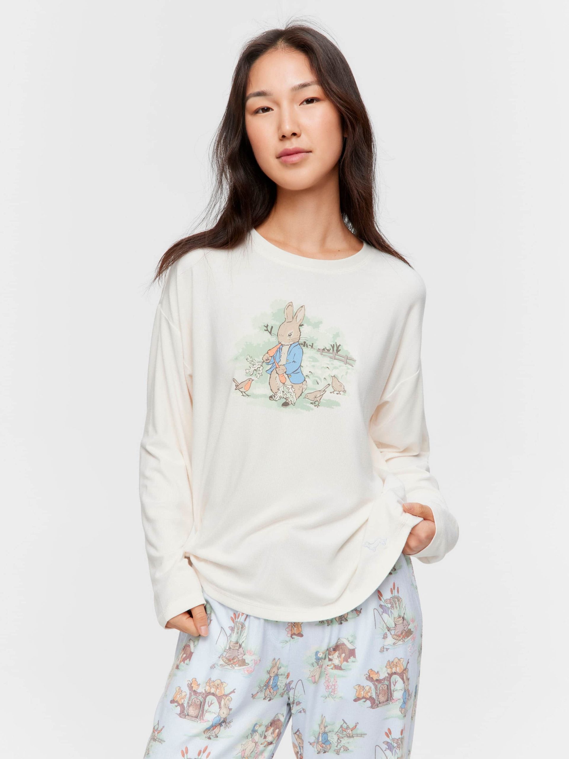 Peter Rabbit Plush Long Sleeve Top pink image 1