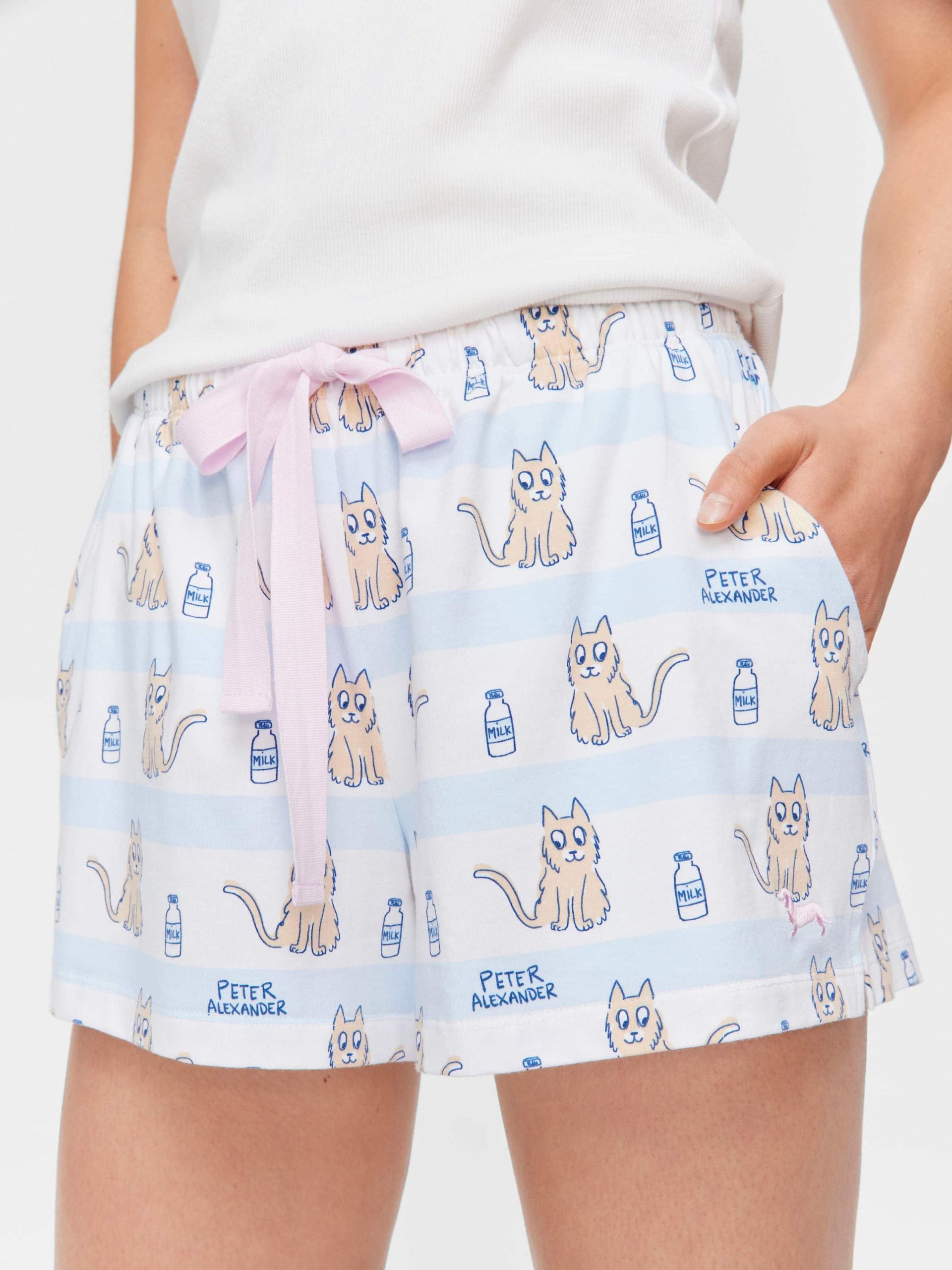 Cat Stripe Mini Short multi image 1