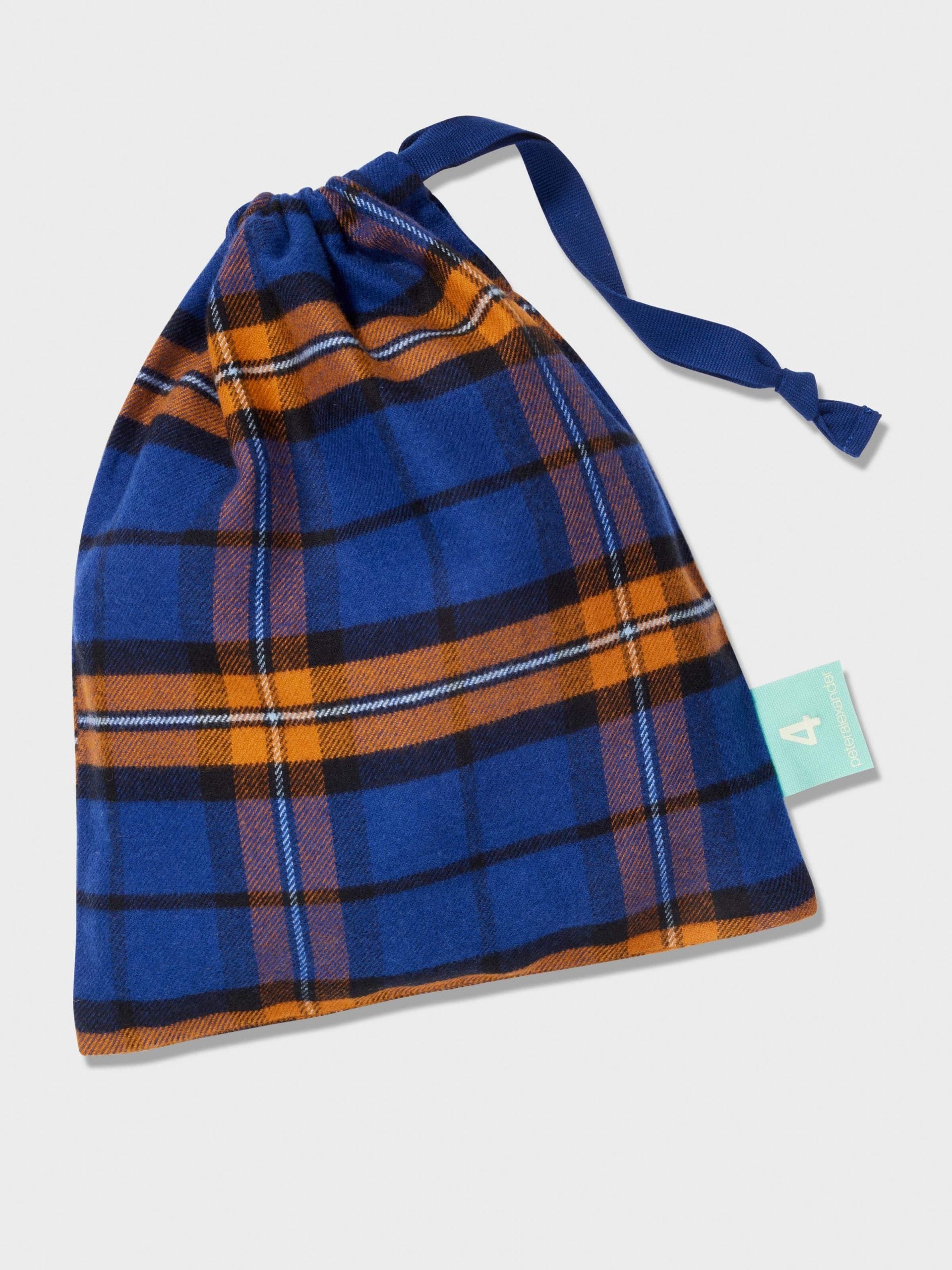 Jnr Boys Check Flannel Pj Set navy image 3