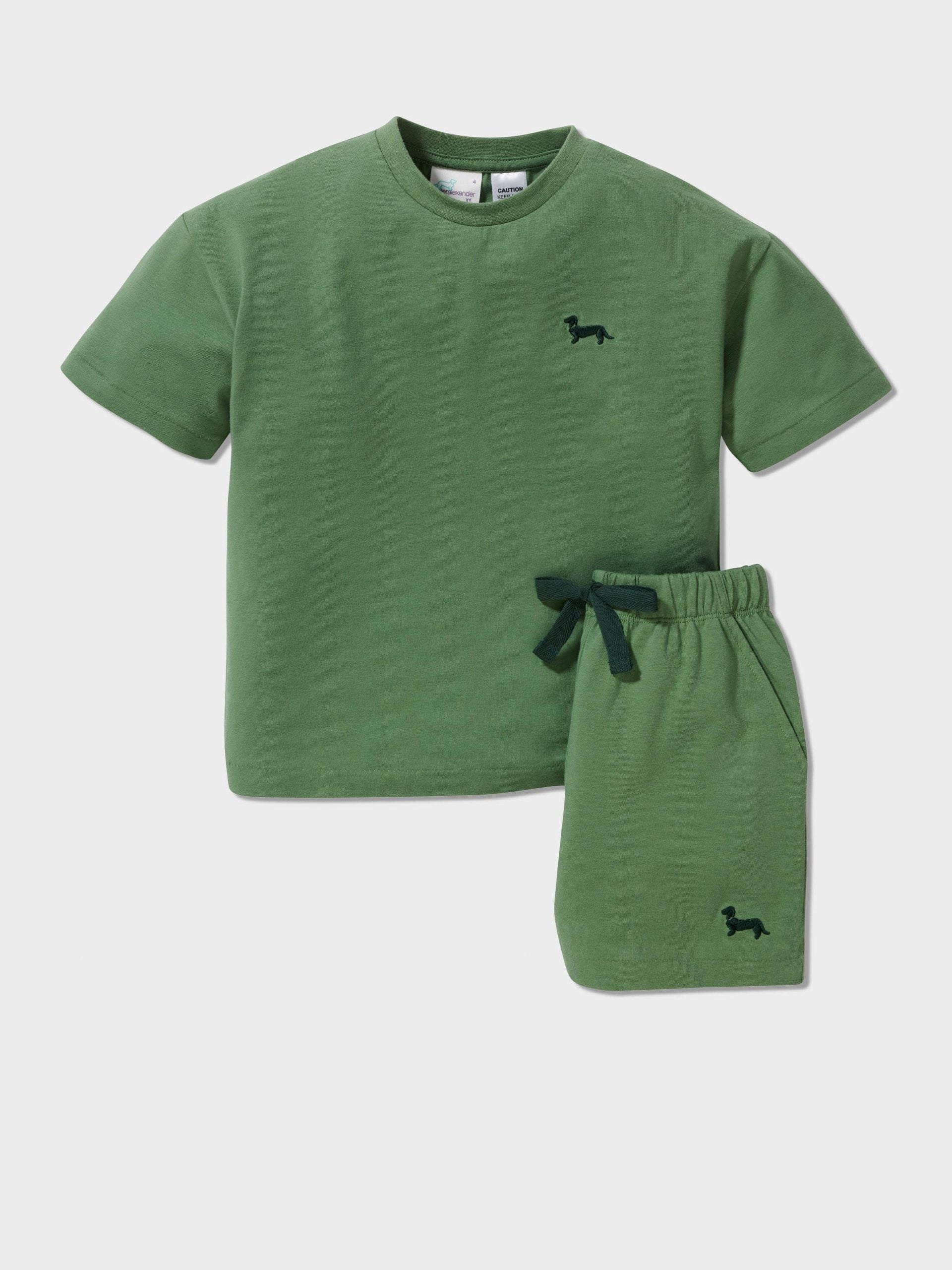 Jnr Boys Green Track Pj Set green image 2
