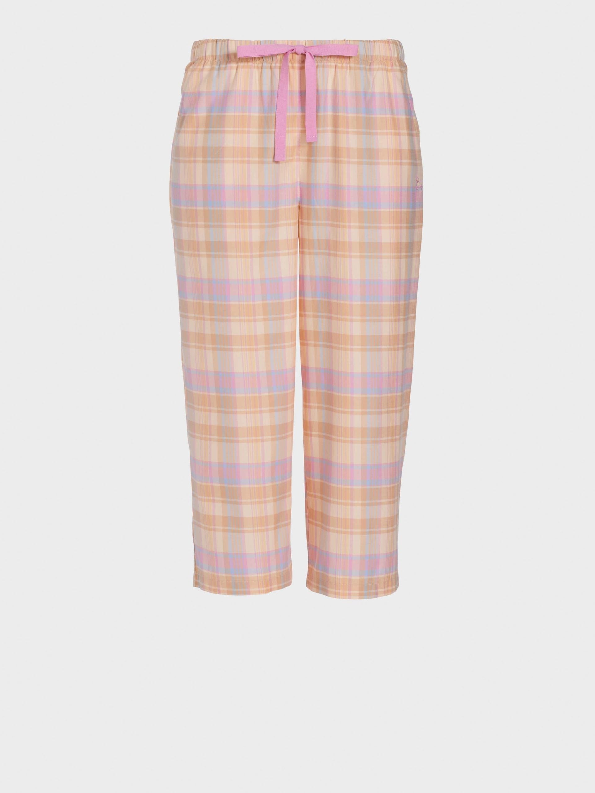 Toffee Check 3/4 Pj Pant multi image 3