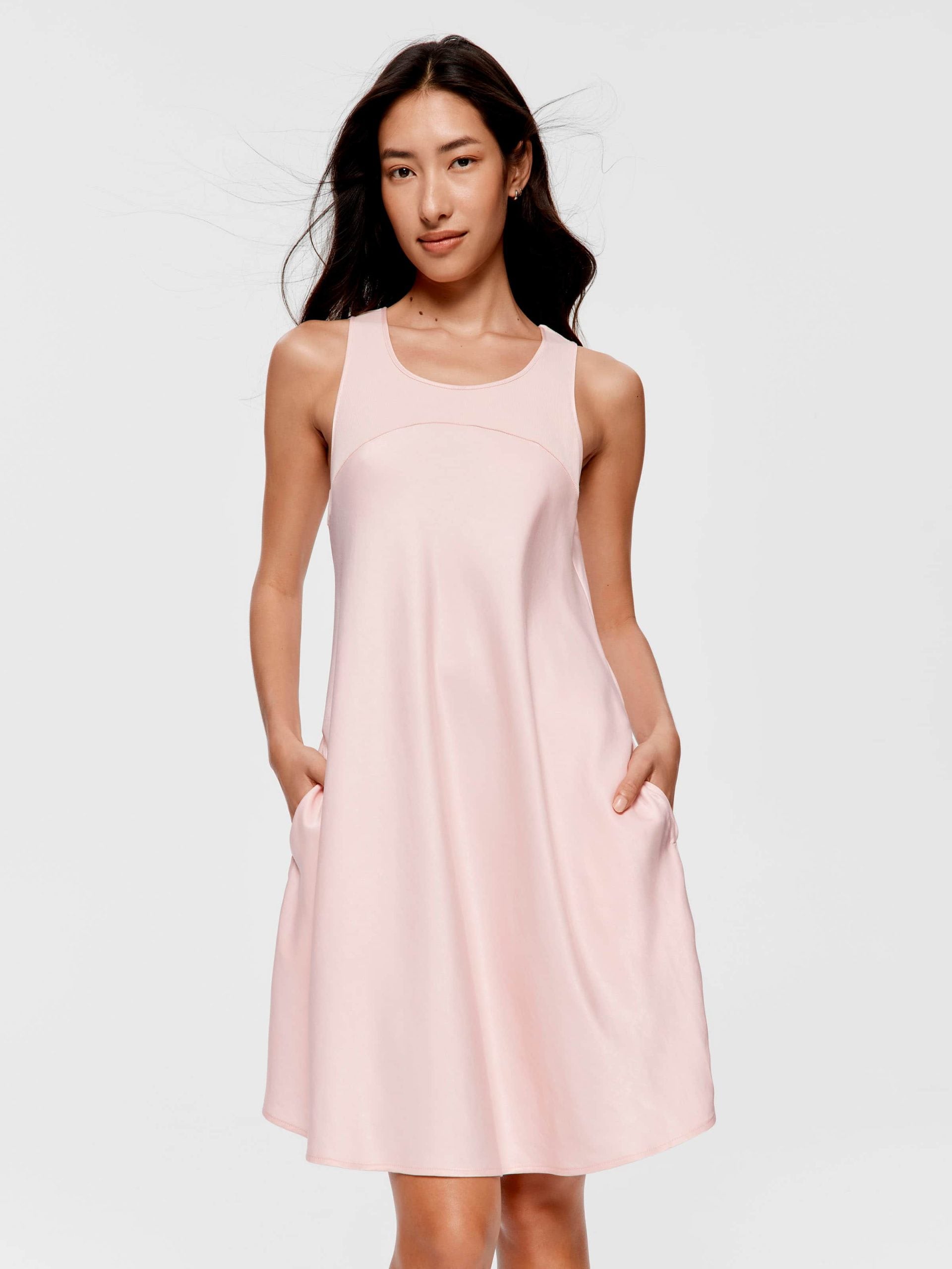 Rib Trim Satin Nightie pink image 2