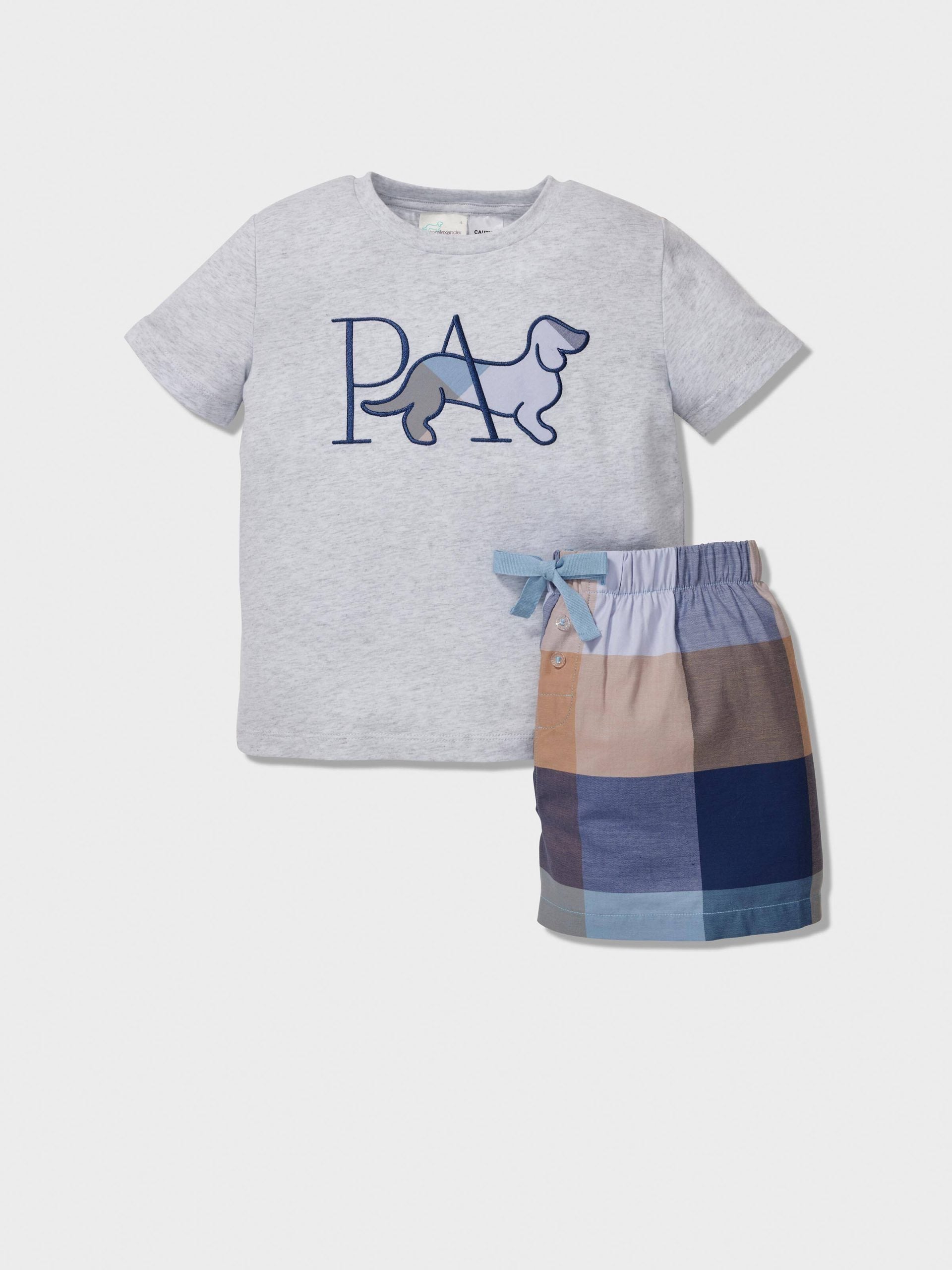 Jnr Boys Buffalo Check Short Pj Set multi image 0
