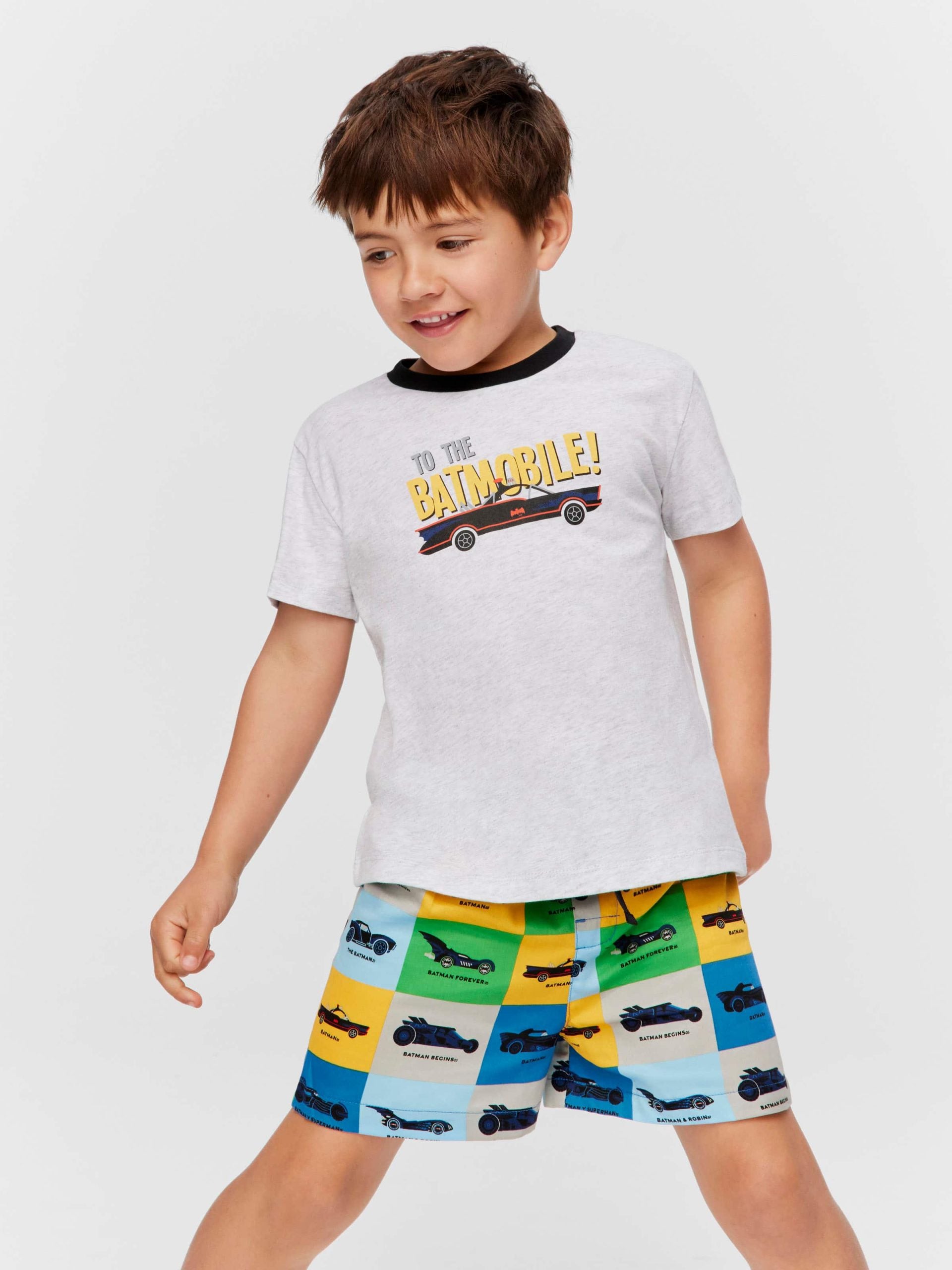 Jnr Boys Batmobile Short Pj Set multi image 2