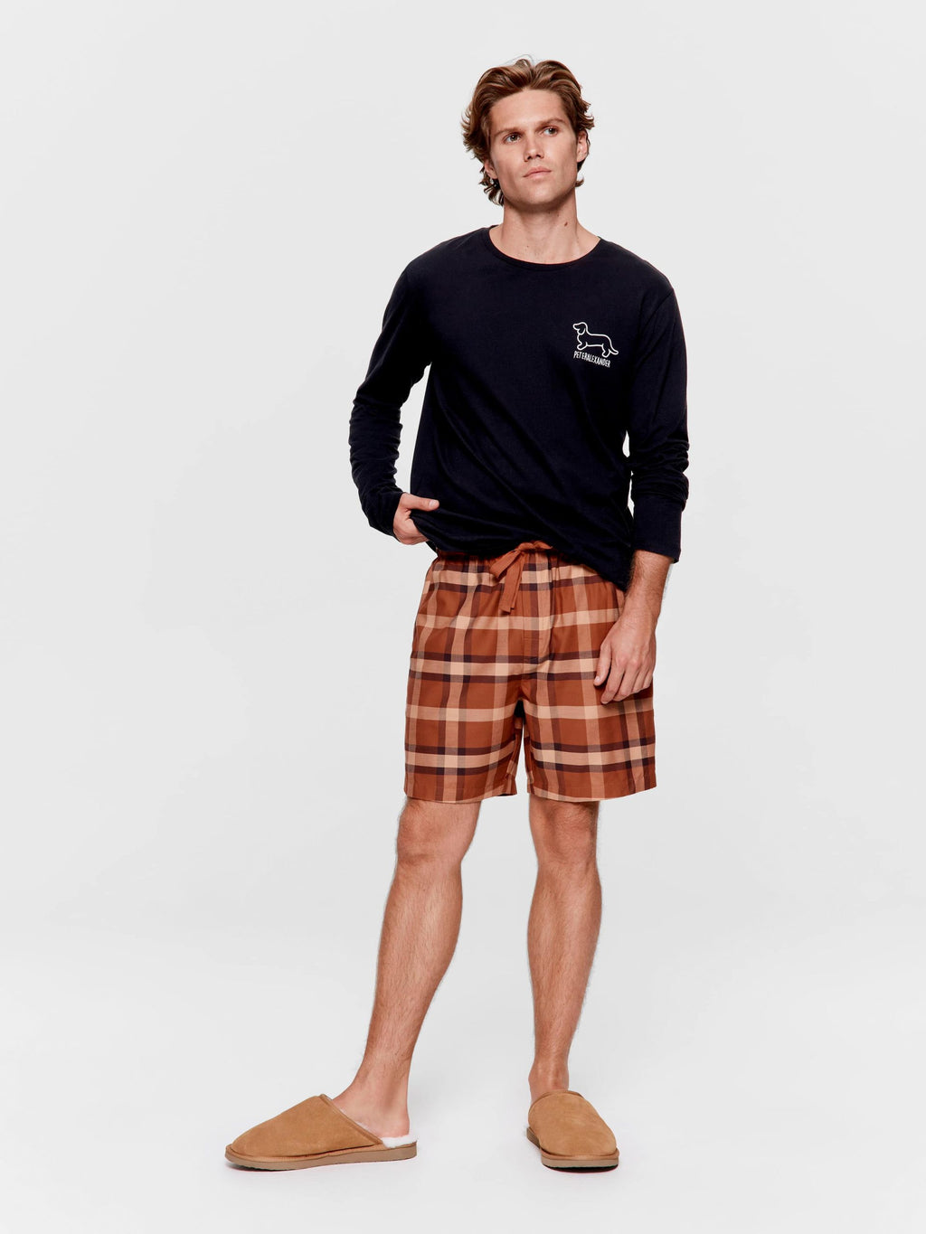 Brown Check Mid Short multi image 2