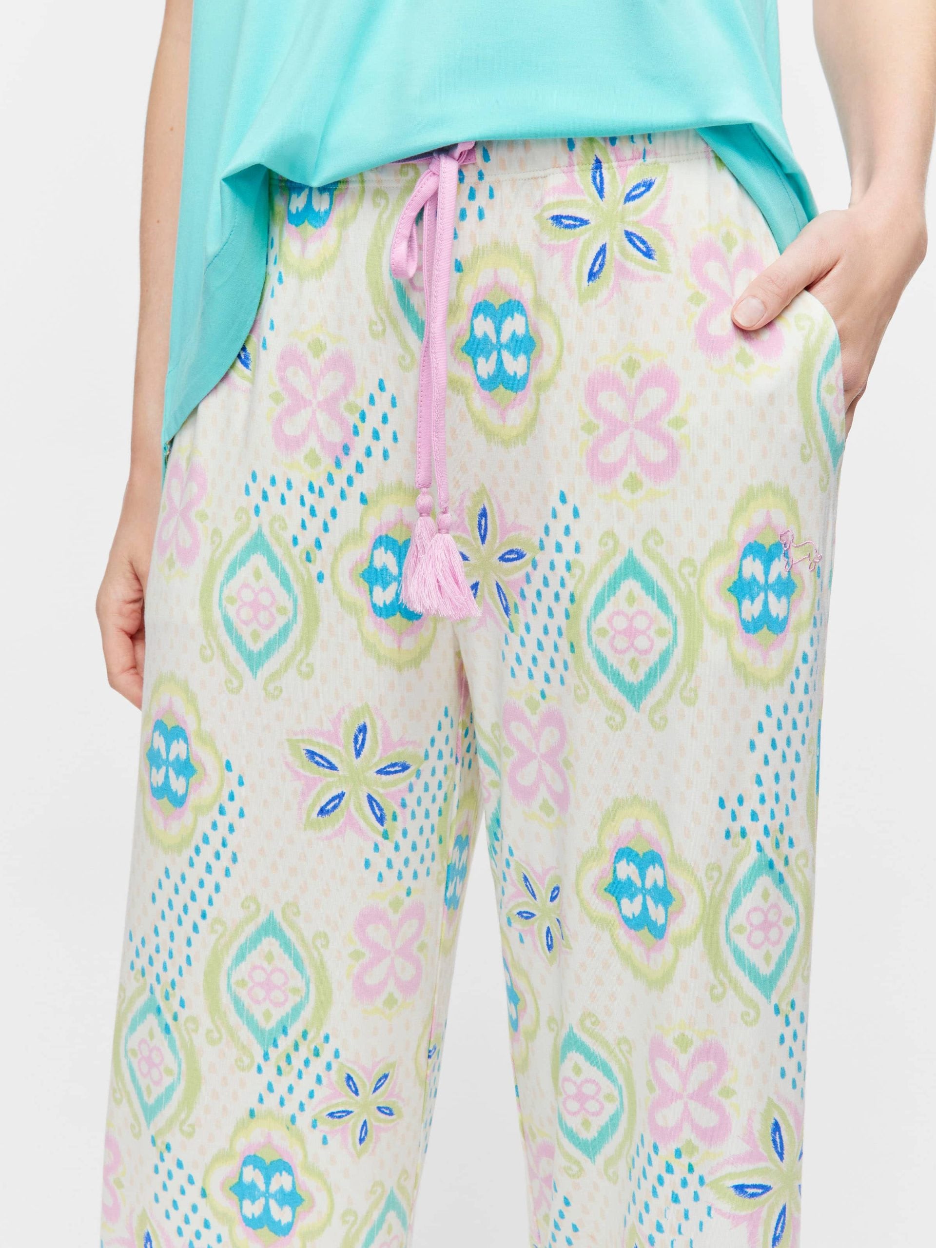 Pastel Printed 3/4 Pj Pant multi image 1