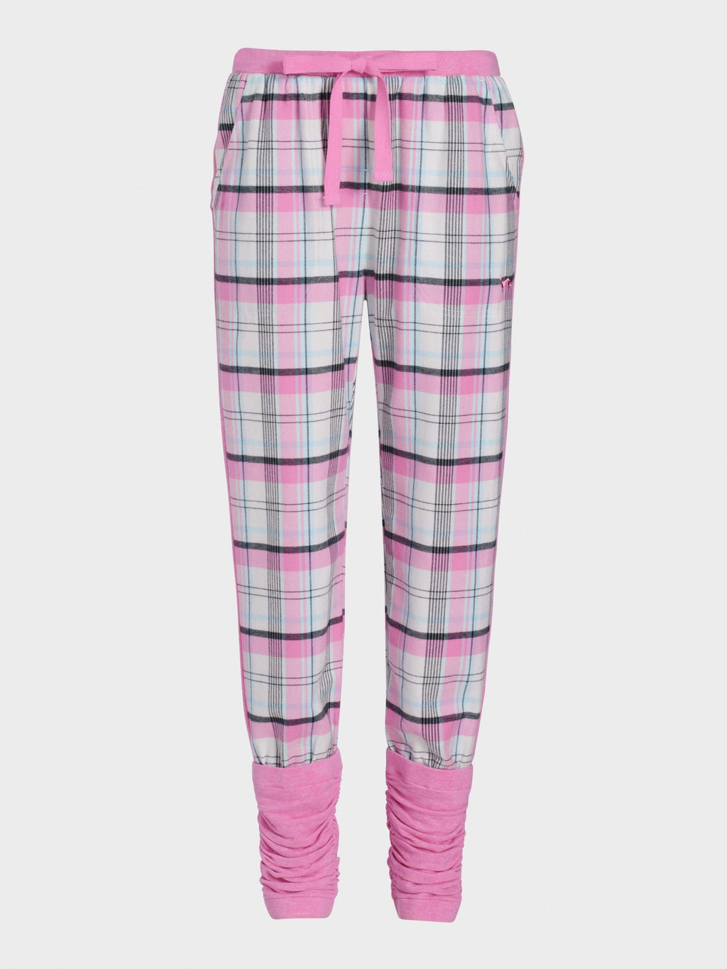 Pink Check Flannelette Legwarmer Pj Pant multi image 3