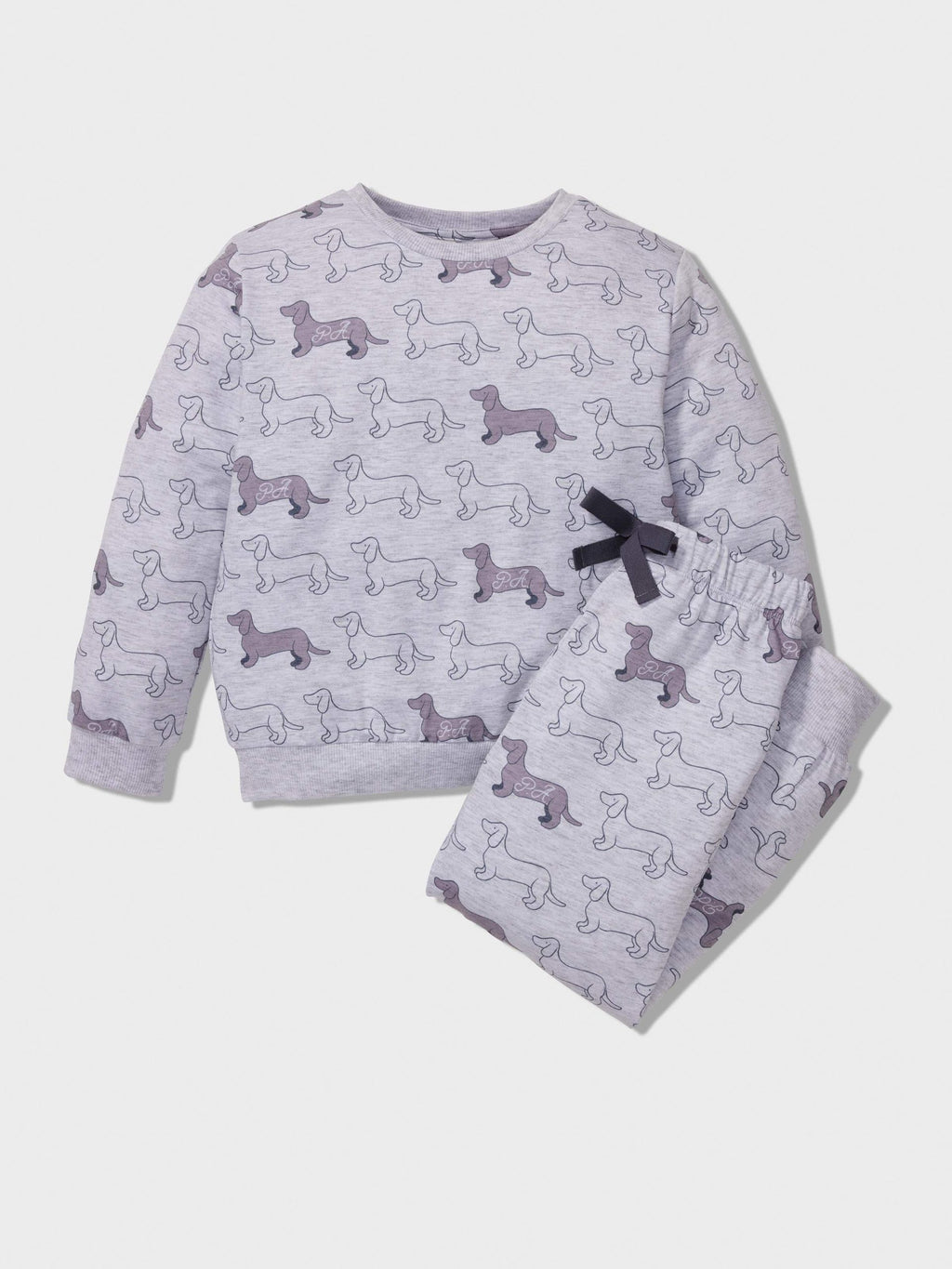 Boys Penny Print Long Track Pj Set greymarle image 0