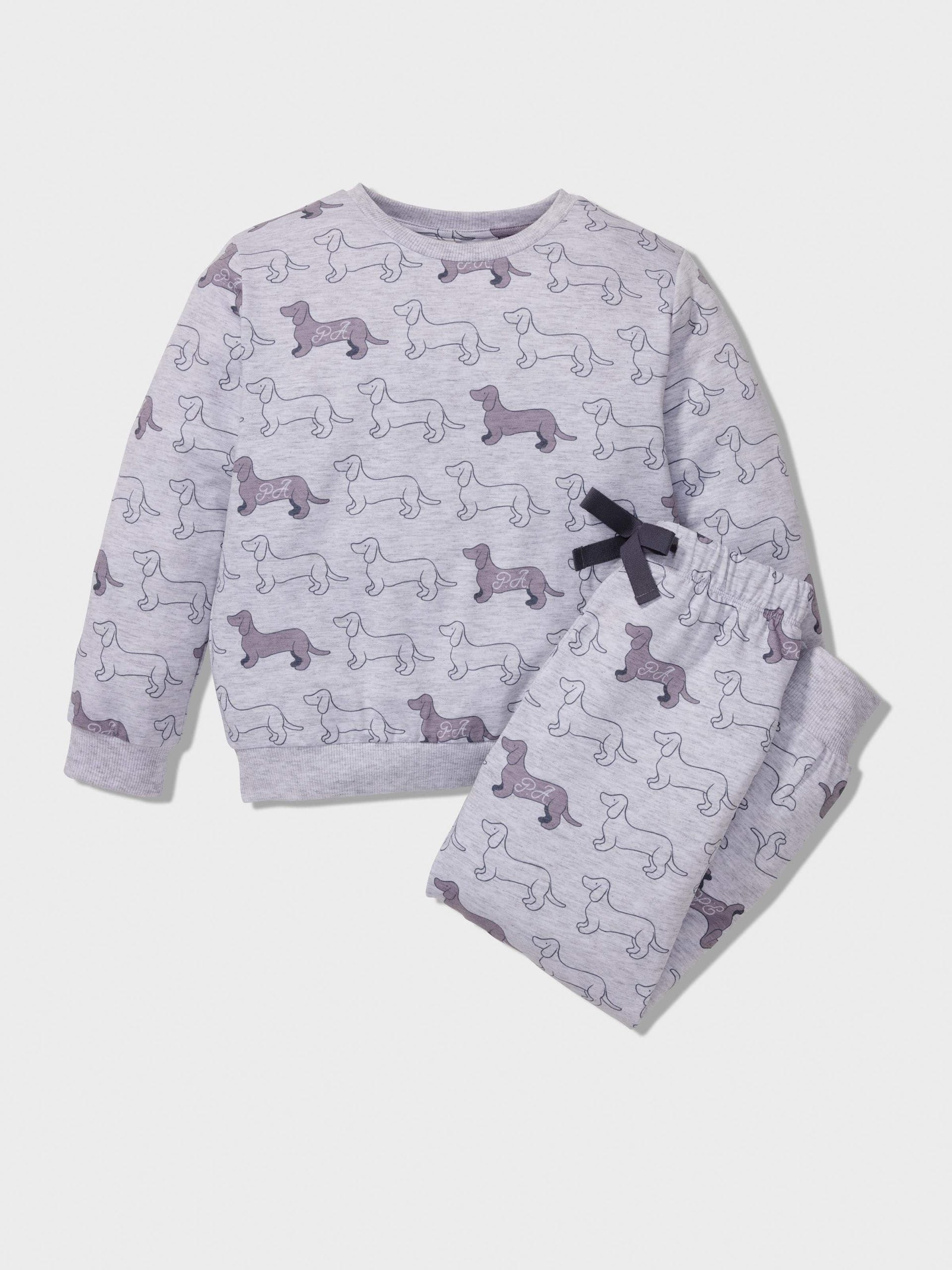 Boys Penny Print Long Track Pj Set greymarle image 0