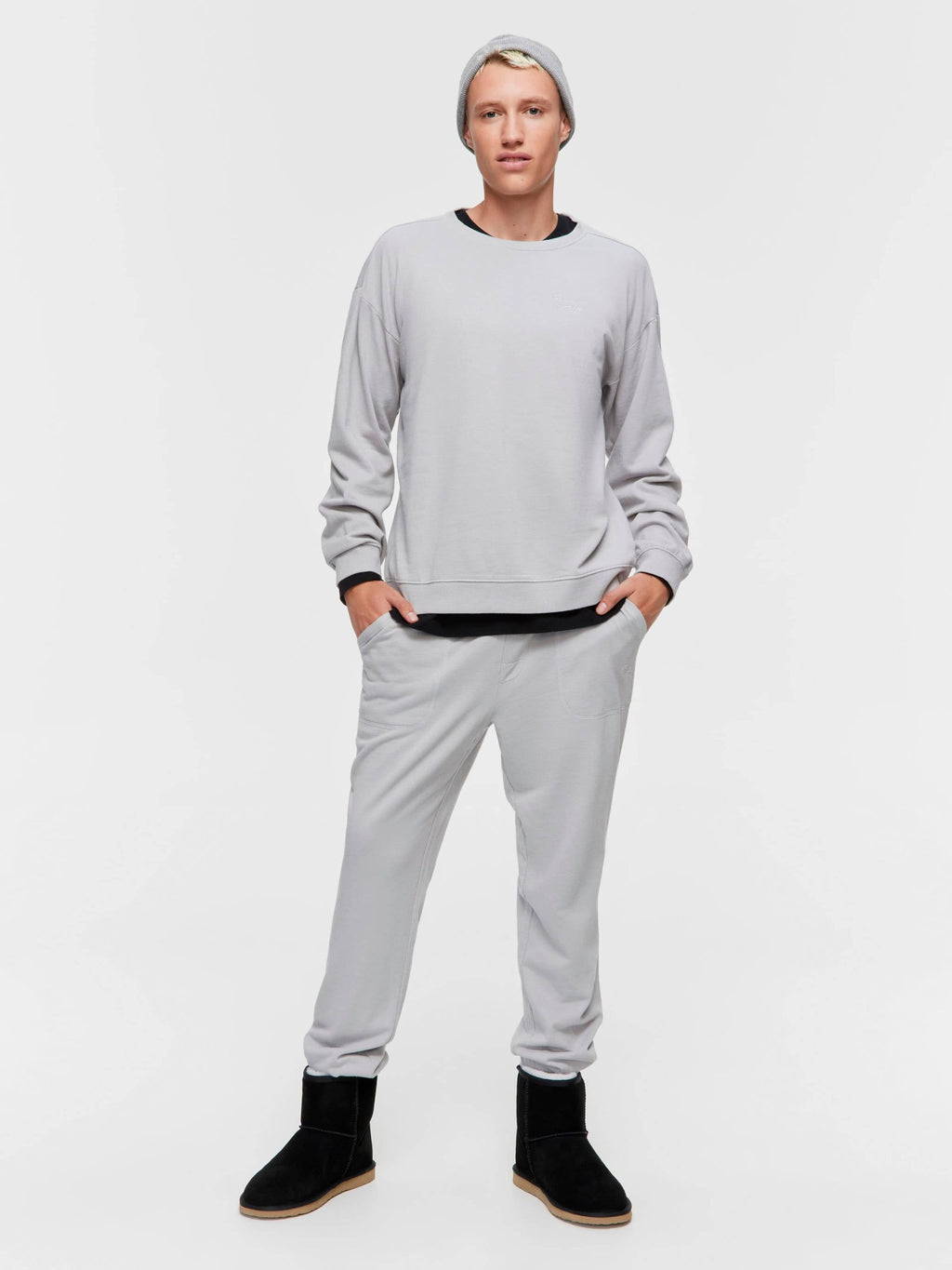 Grey Fleece Track Pant grey image 1