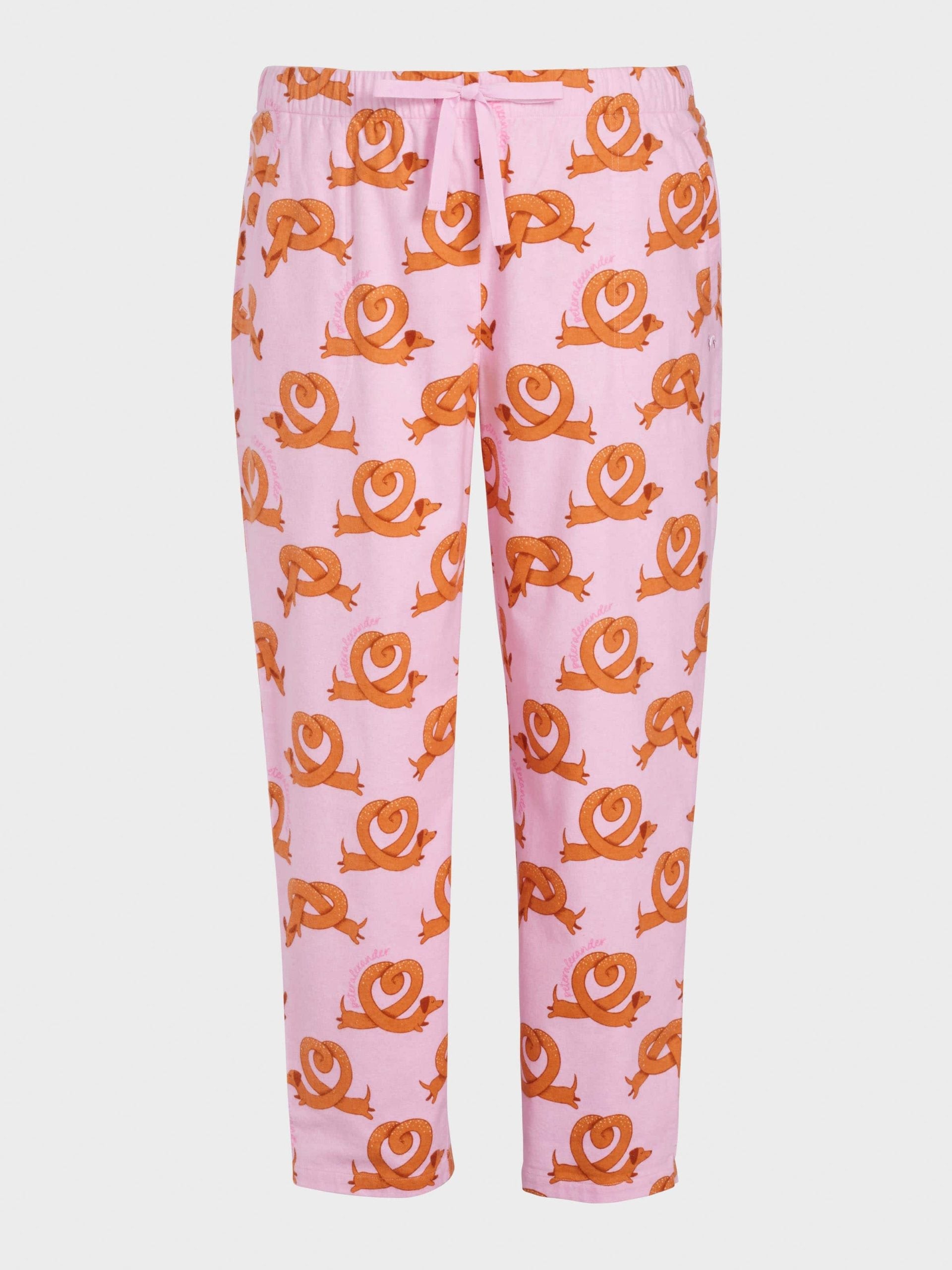 P.A. Plus Pretzel Roll Up Flannelette Pj Pant Multi image 3