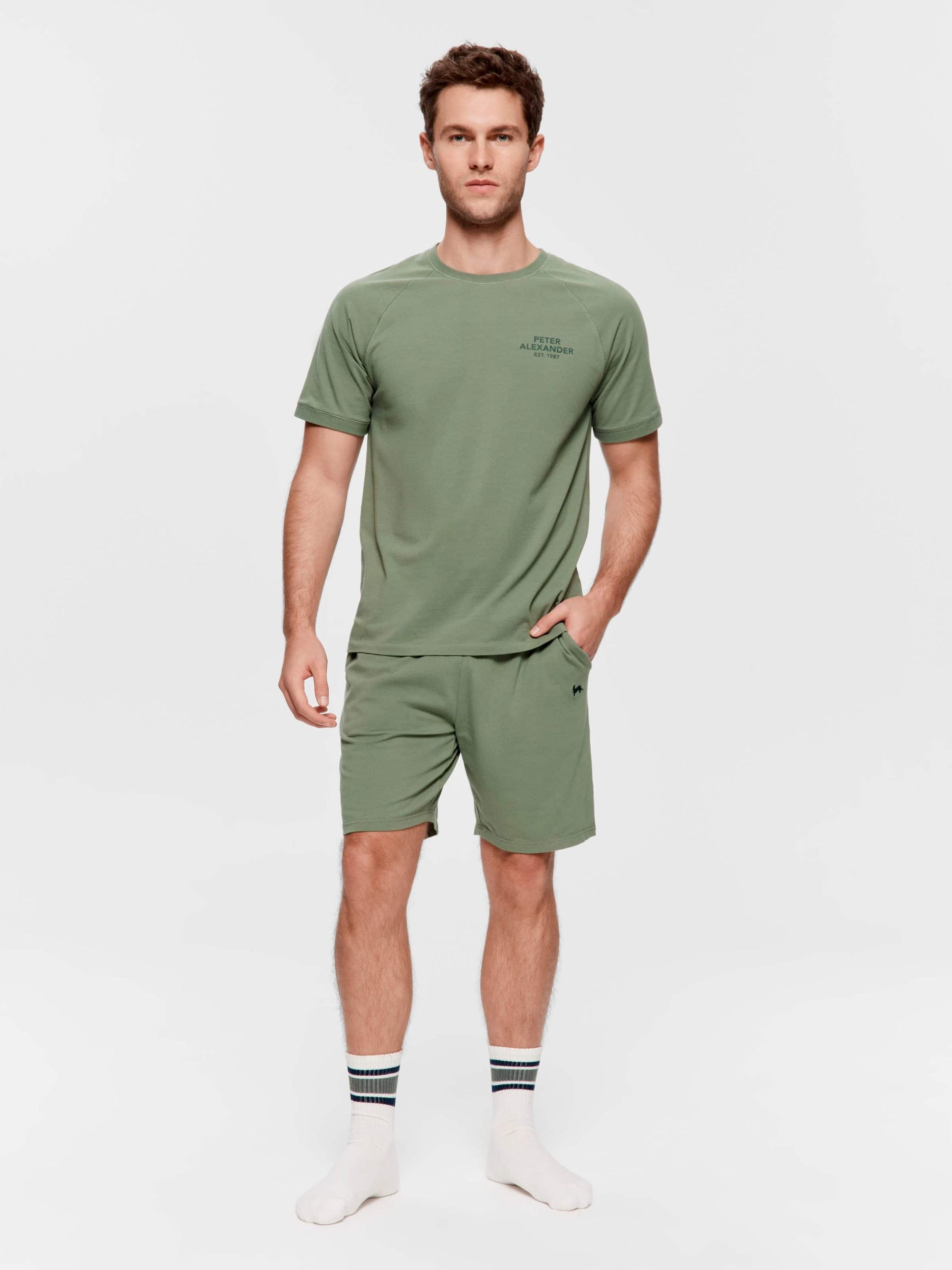 Olive Raglan Tee Green image 2