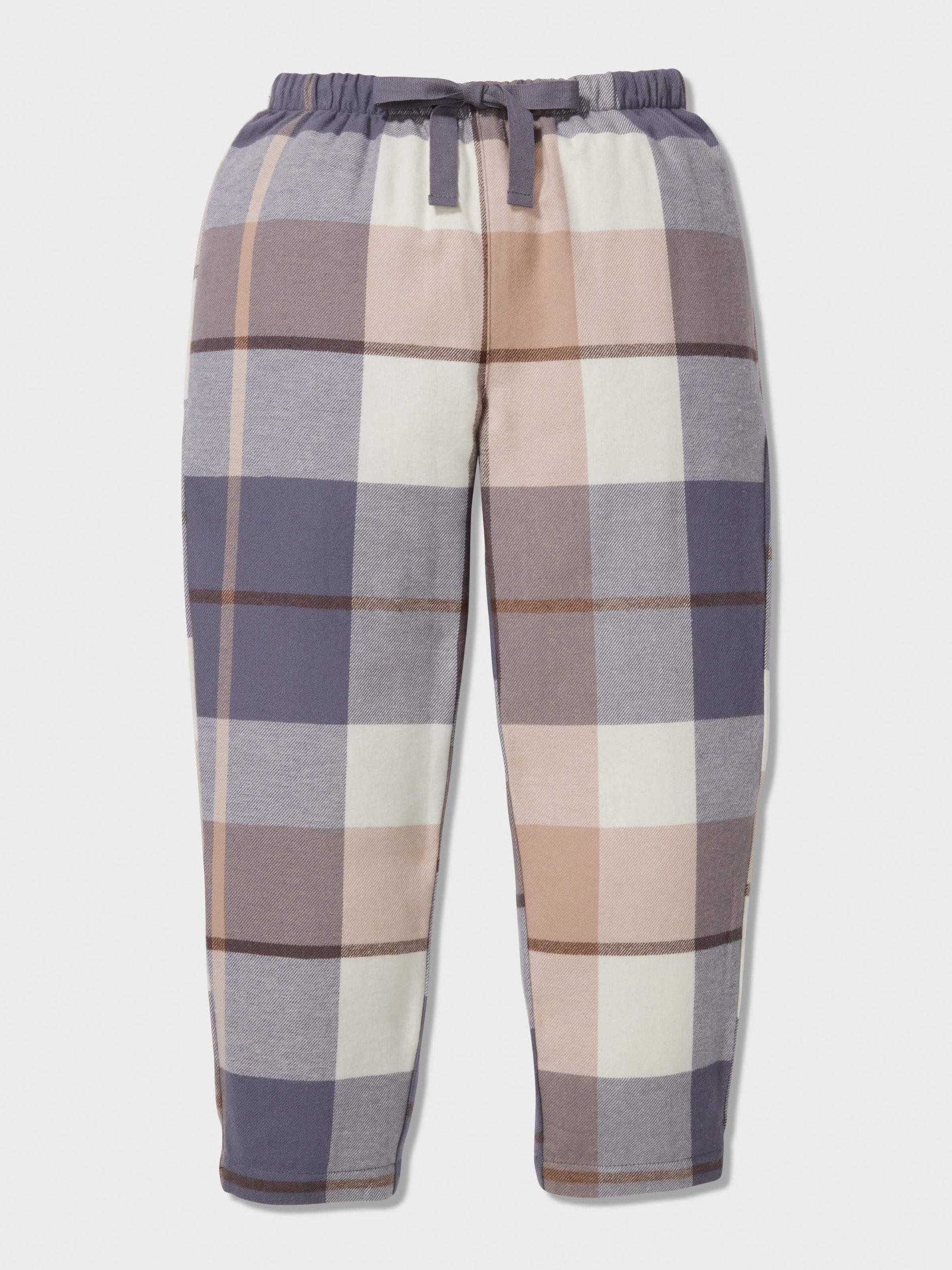 Jnr Boys Charcoal Check Classic Long Pj Set multi image 3