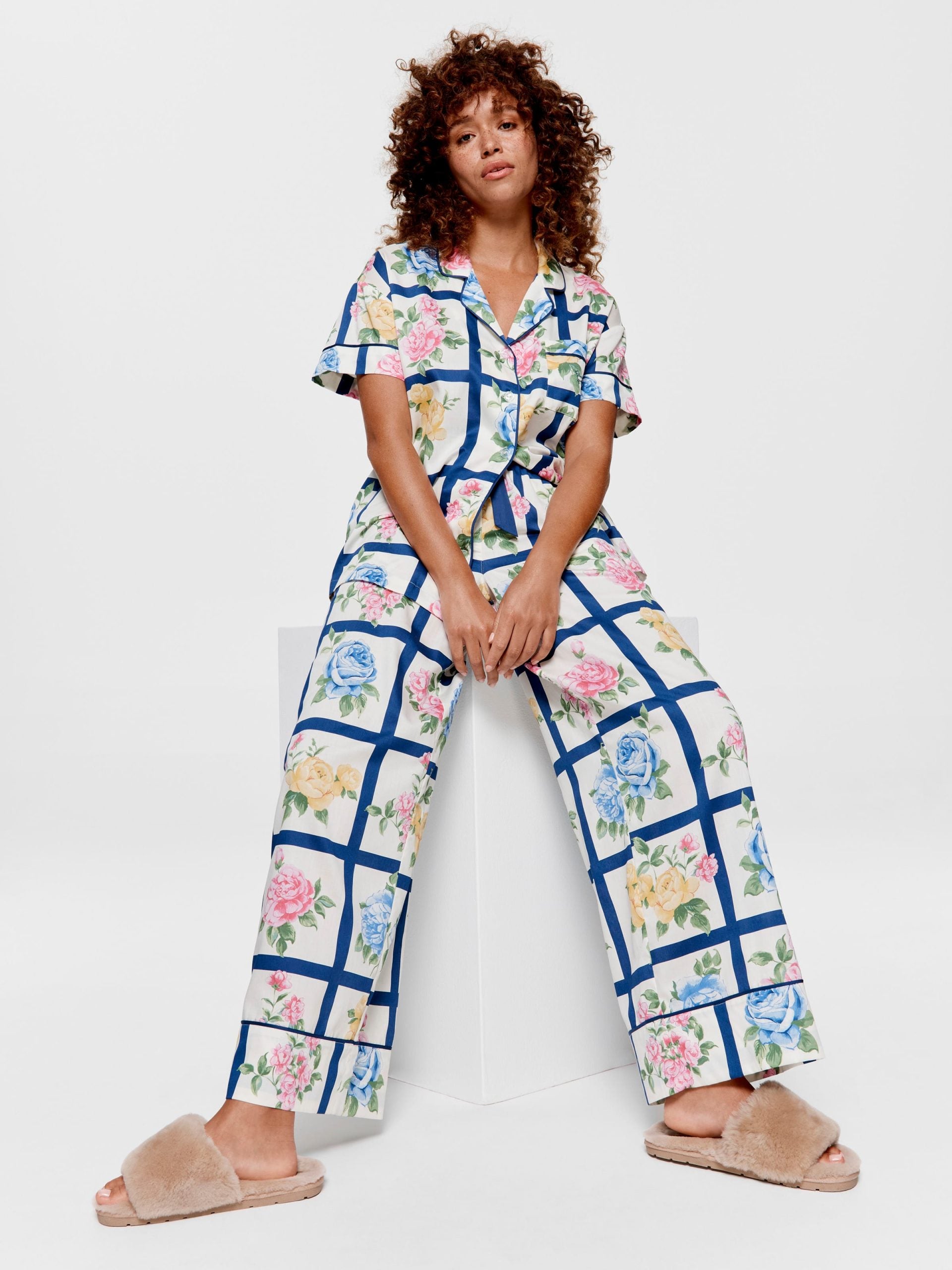 Botanical Tile Soft Cotton Pj Set multi image 1