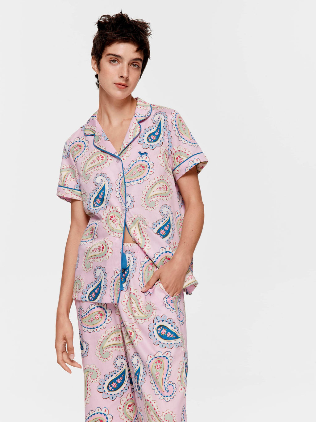 Cowgirl Paisley 100% Cotton 3/4 Pj Set Multi image 0