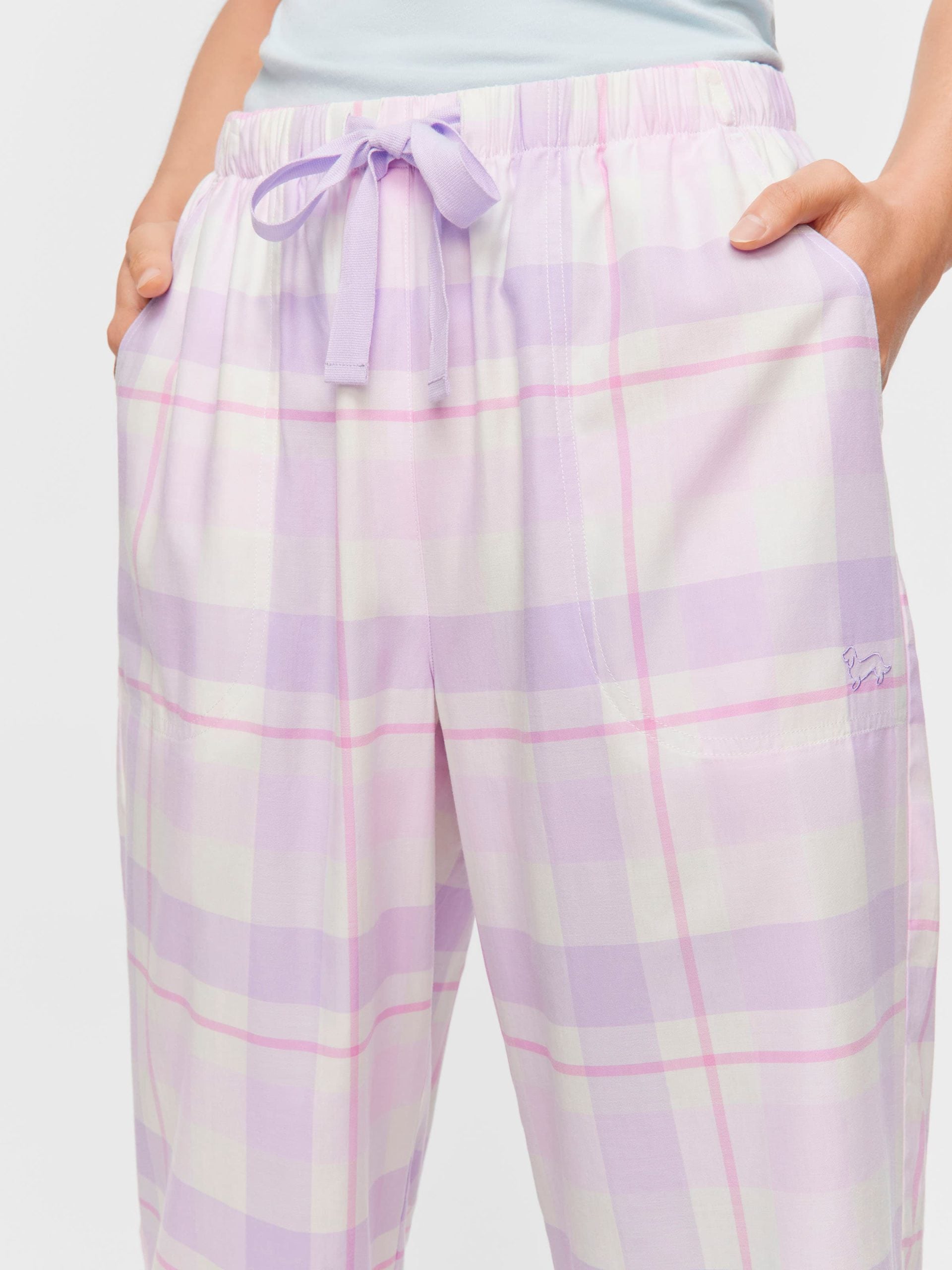 Lilac Check 3/4 Pj Pant multi image 2