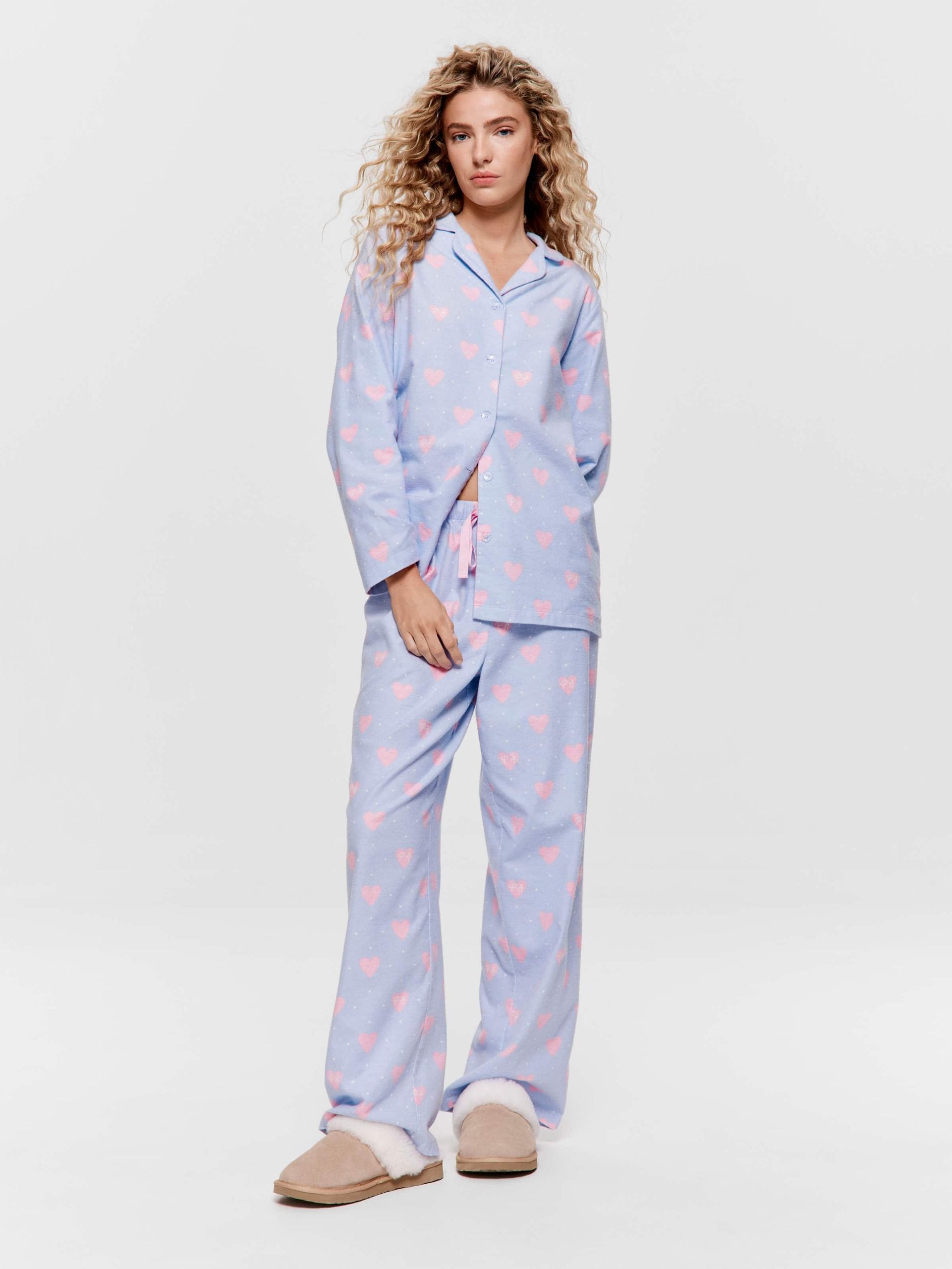 Heart Classic Flannelette Pj Set multi image 1