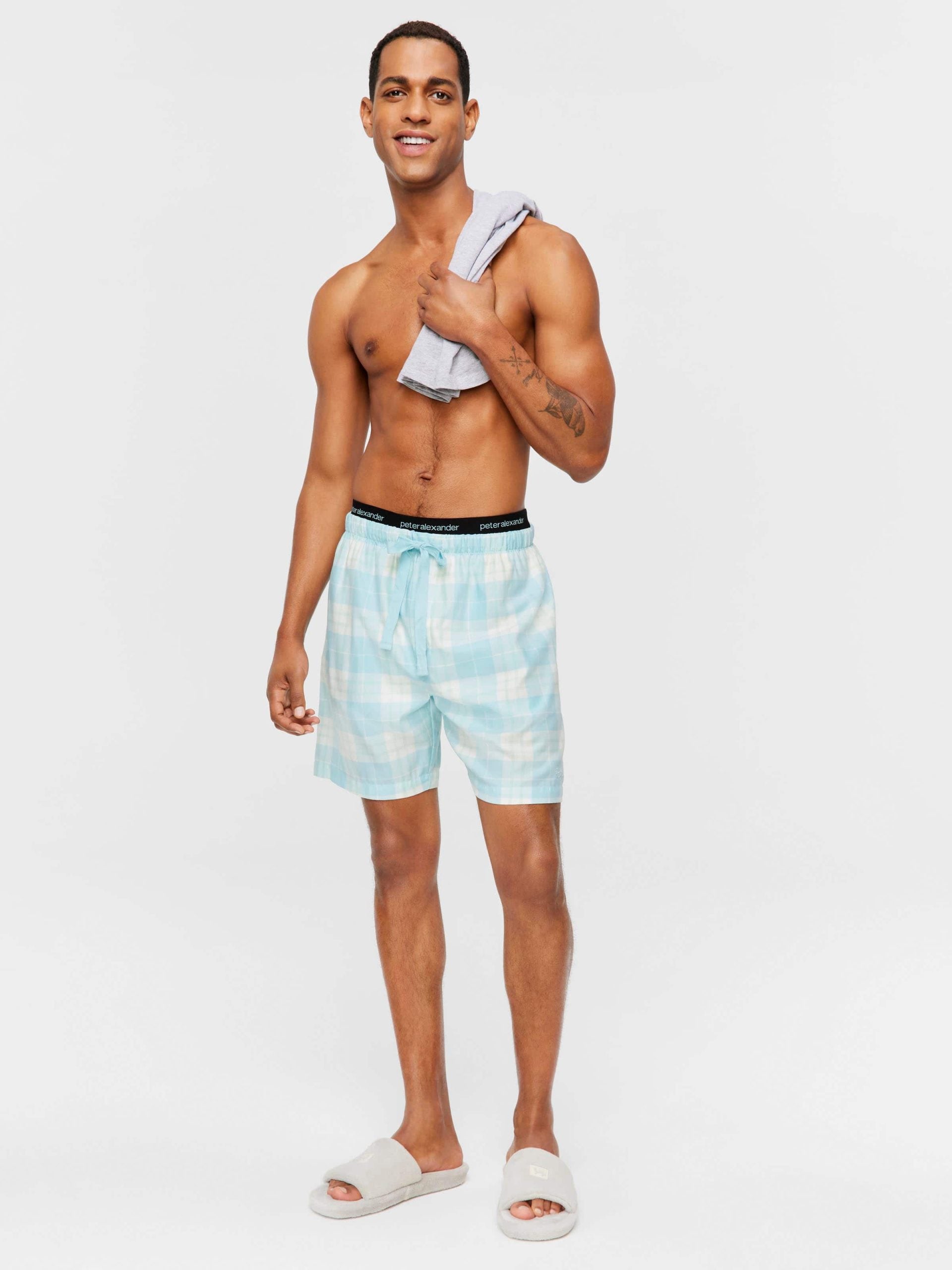 Sage Check Mid Short multi image 0