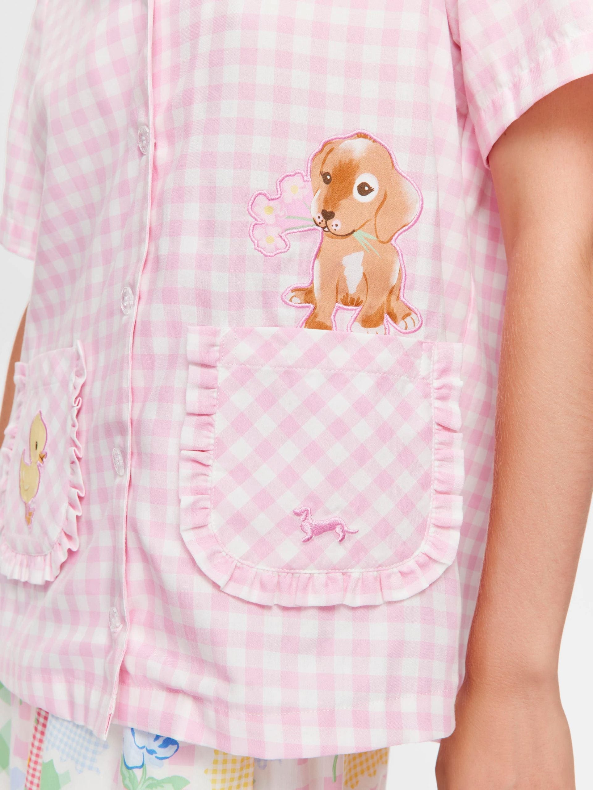 Pink Gingham Short Sleeve Shirt multi image 1