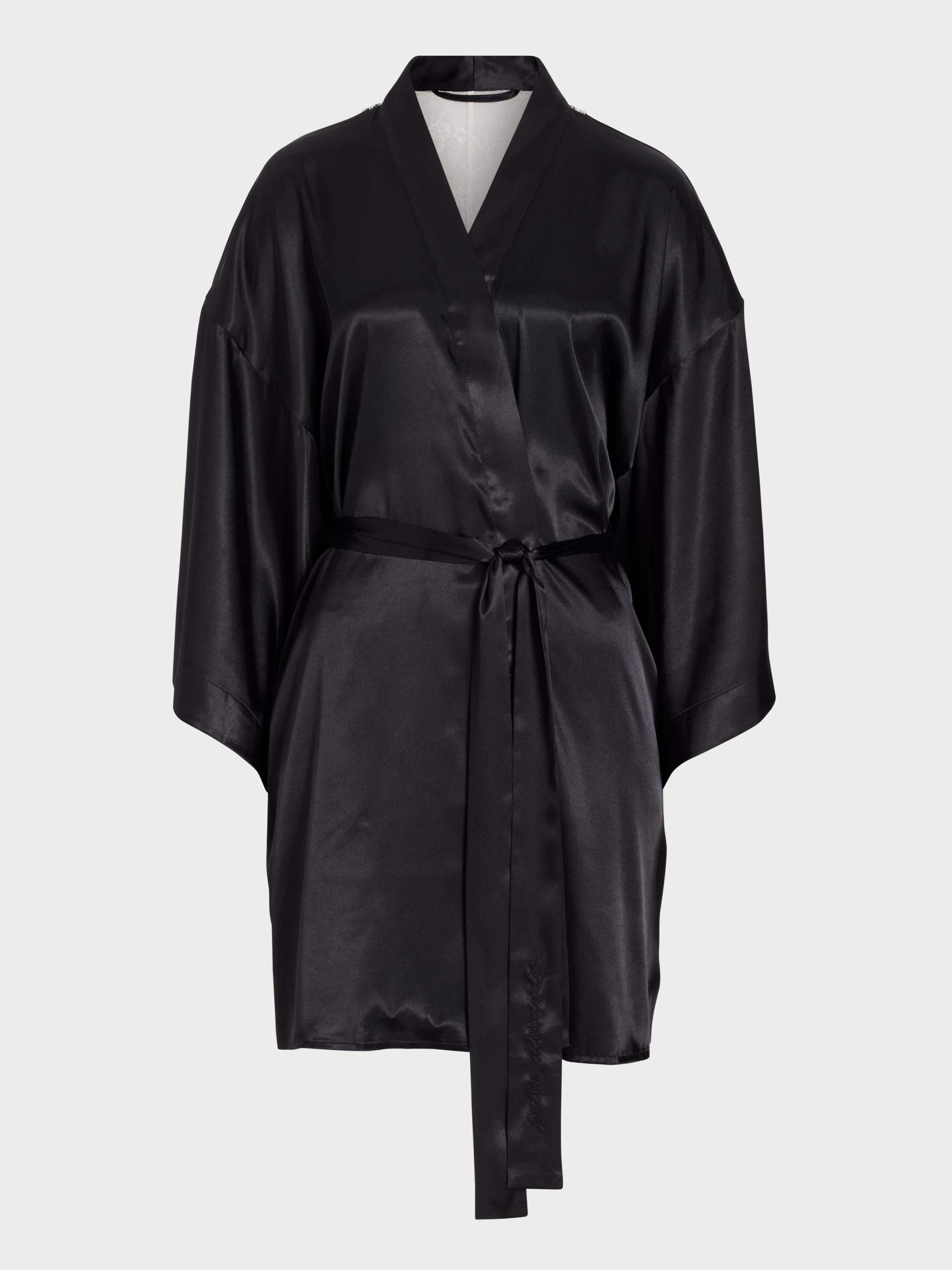 Boudoir Satin Gown black image 4