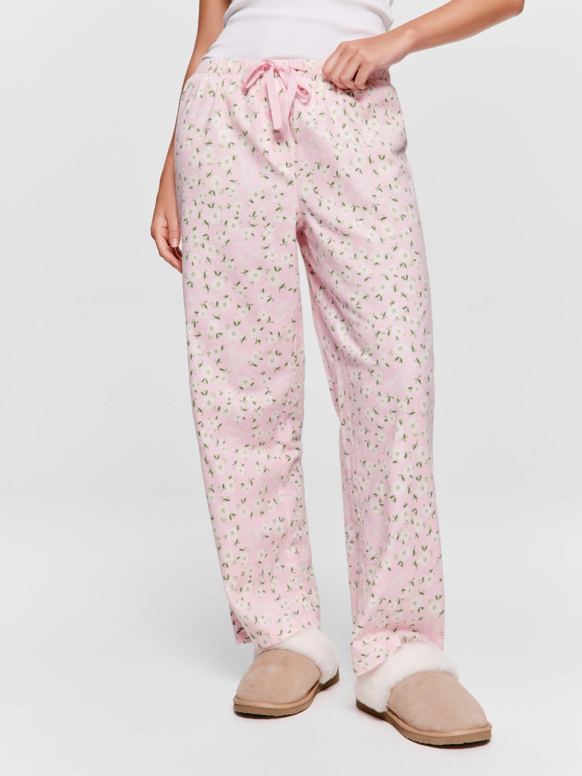 Pink Floral Classic Flannelette Pj Pant multi image 2