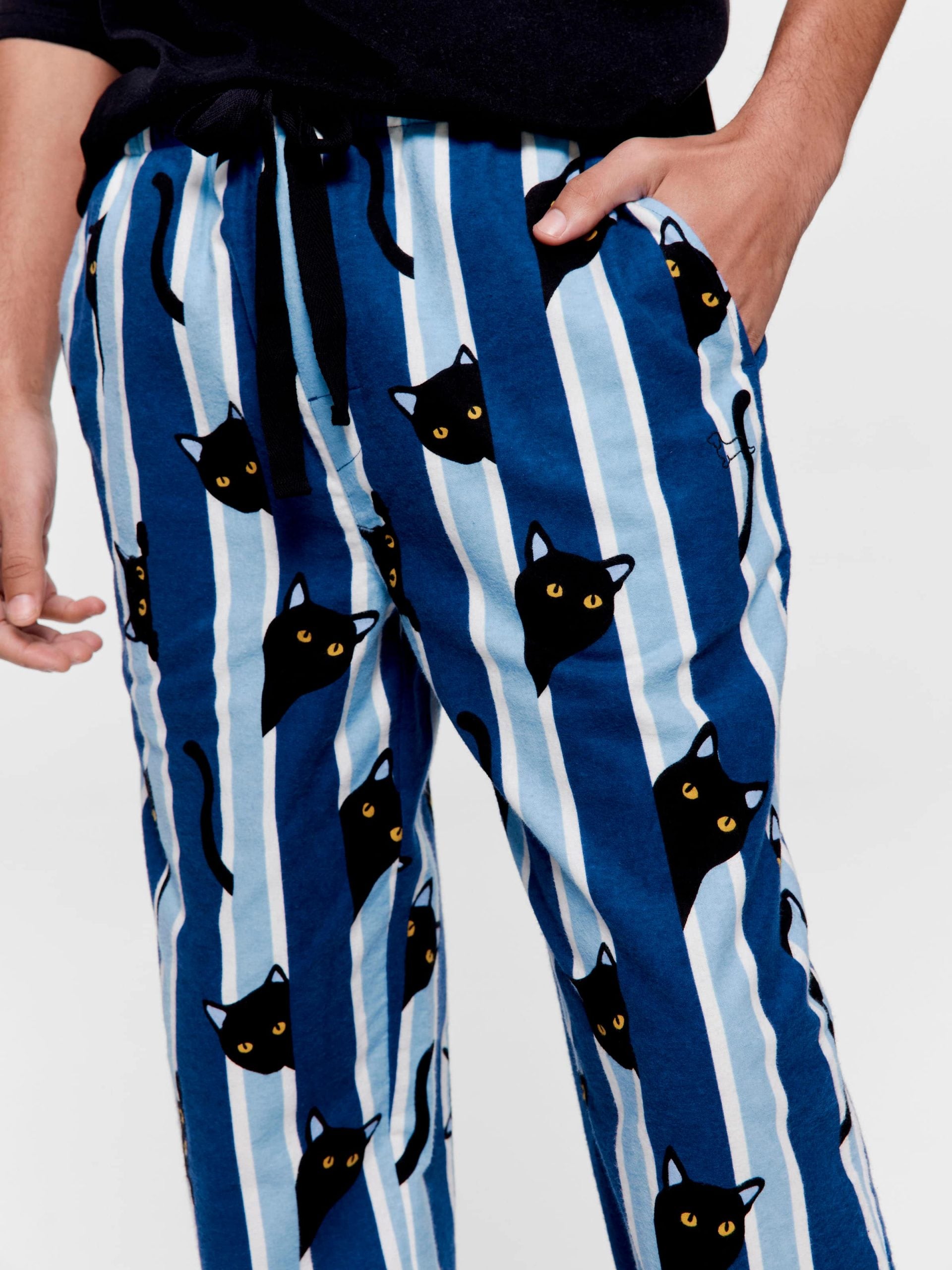 Sneaky Cat Classic Flannelette Pj Pant multi image 1