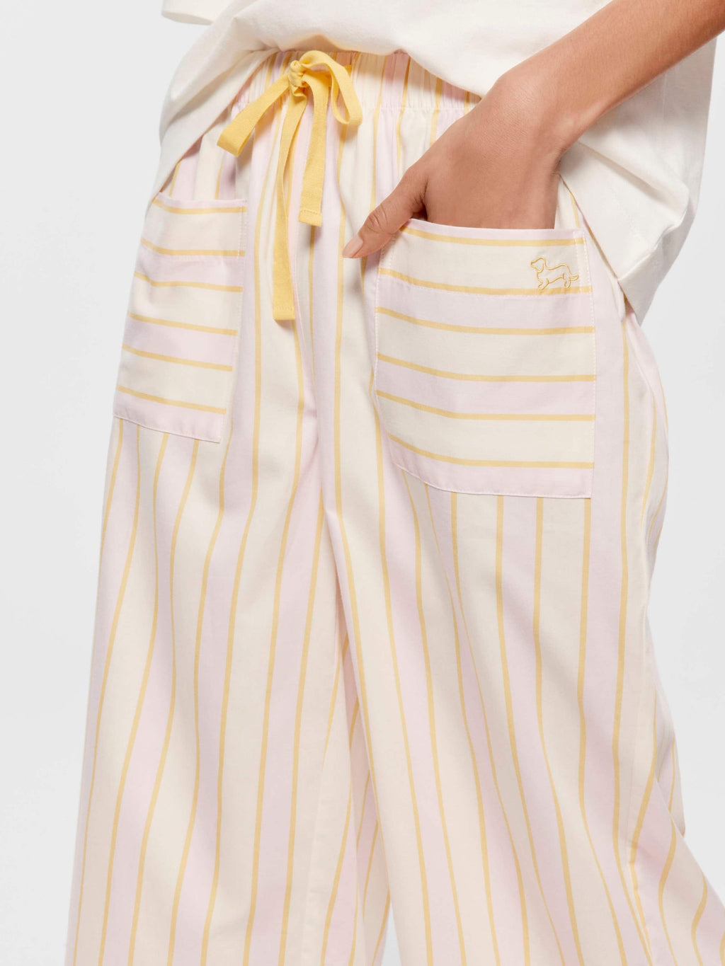 Yellow Stripe 3/4 Pj Pant multi image 2