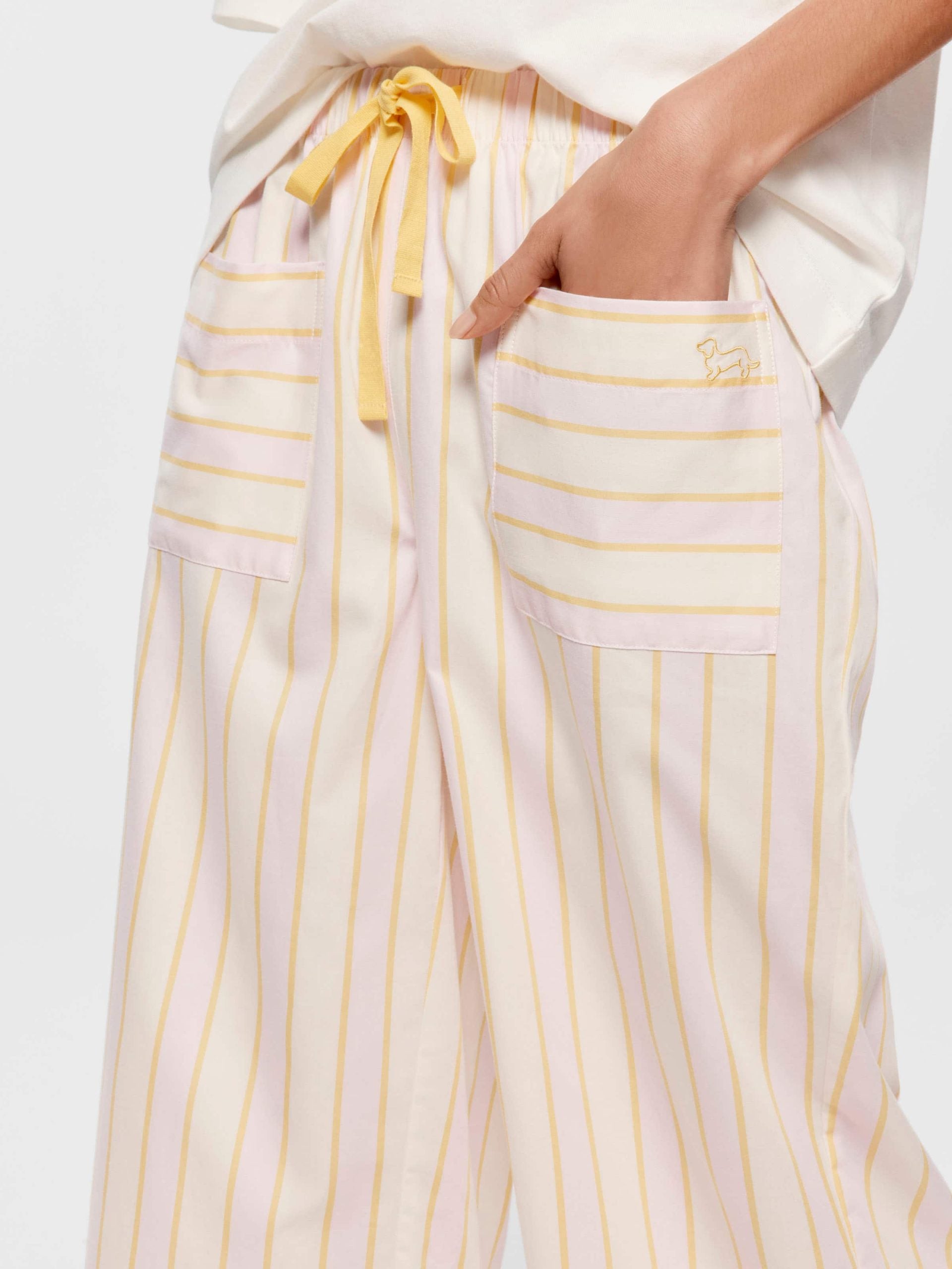 Yellow Stripe 3/4 Pj Pant multi image 2