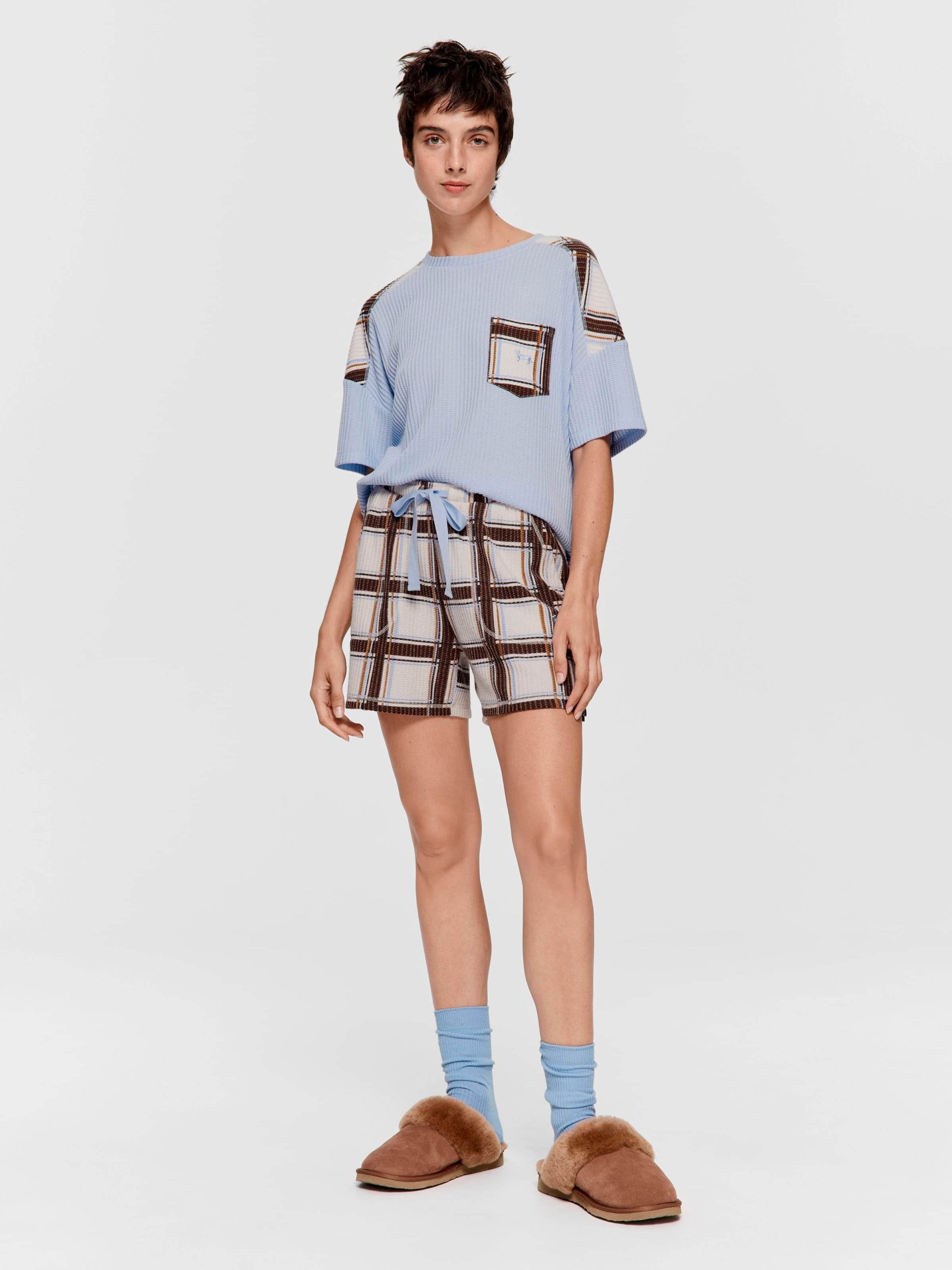 Waffle Check Long Short Multi image 1