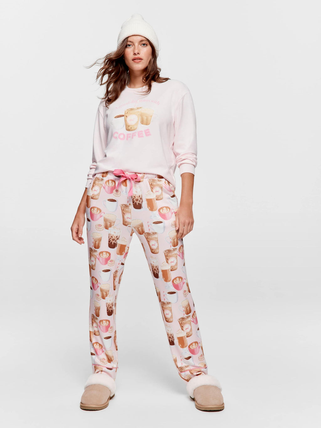 Coffee Plush Tapered Pj Pant multi image 0