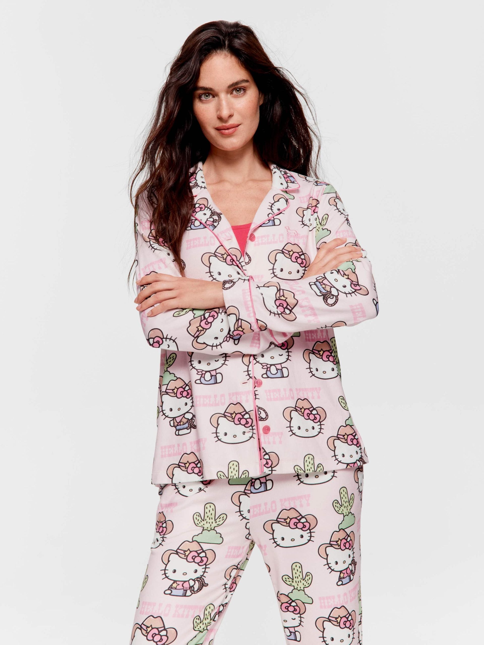 Howdy Hello Kitty Plush Classic Pj Set Multi image 3