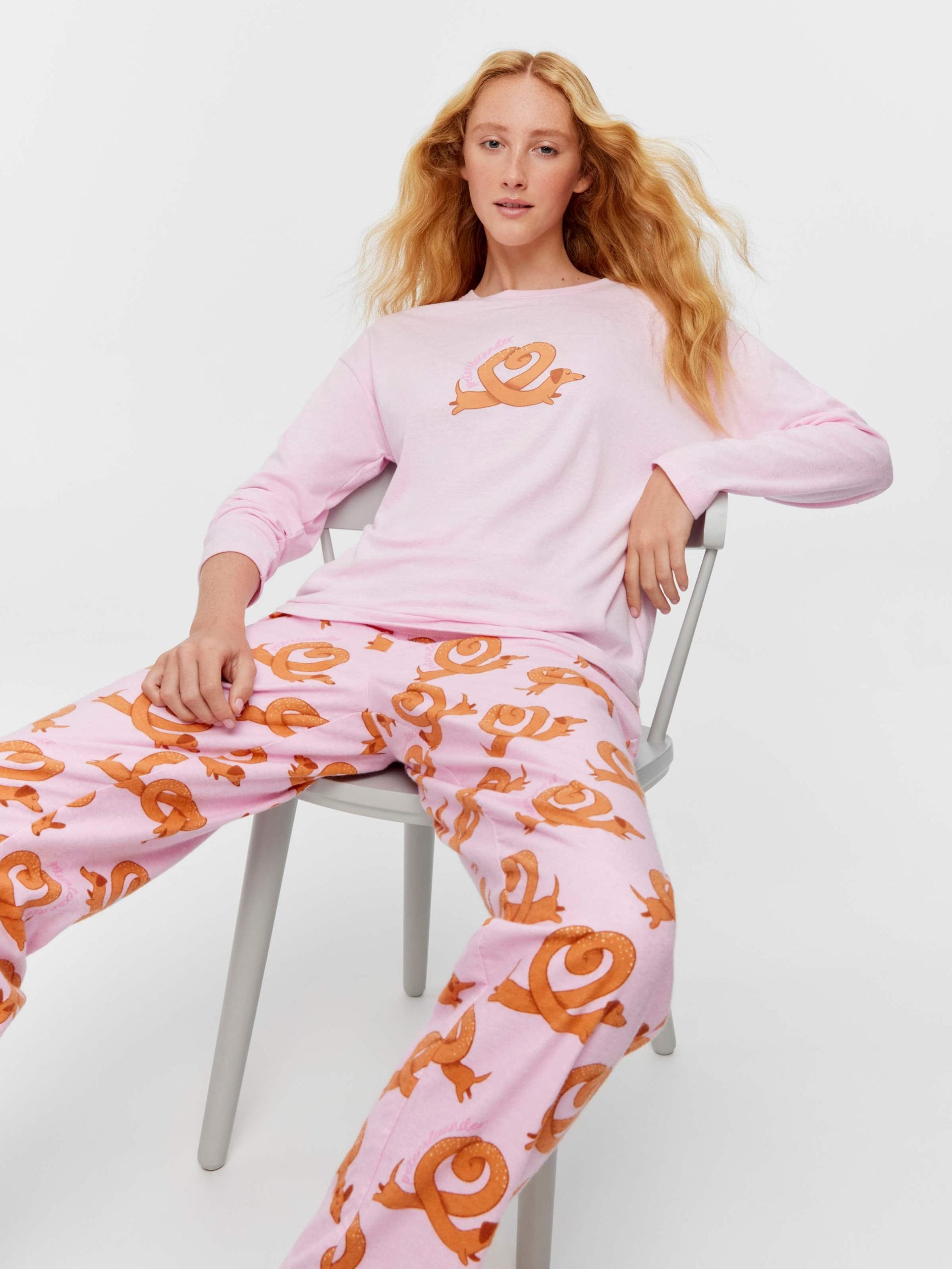 Pretzel Oversized Long Sleeve Top pink image 0