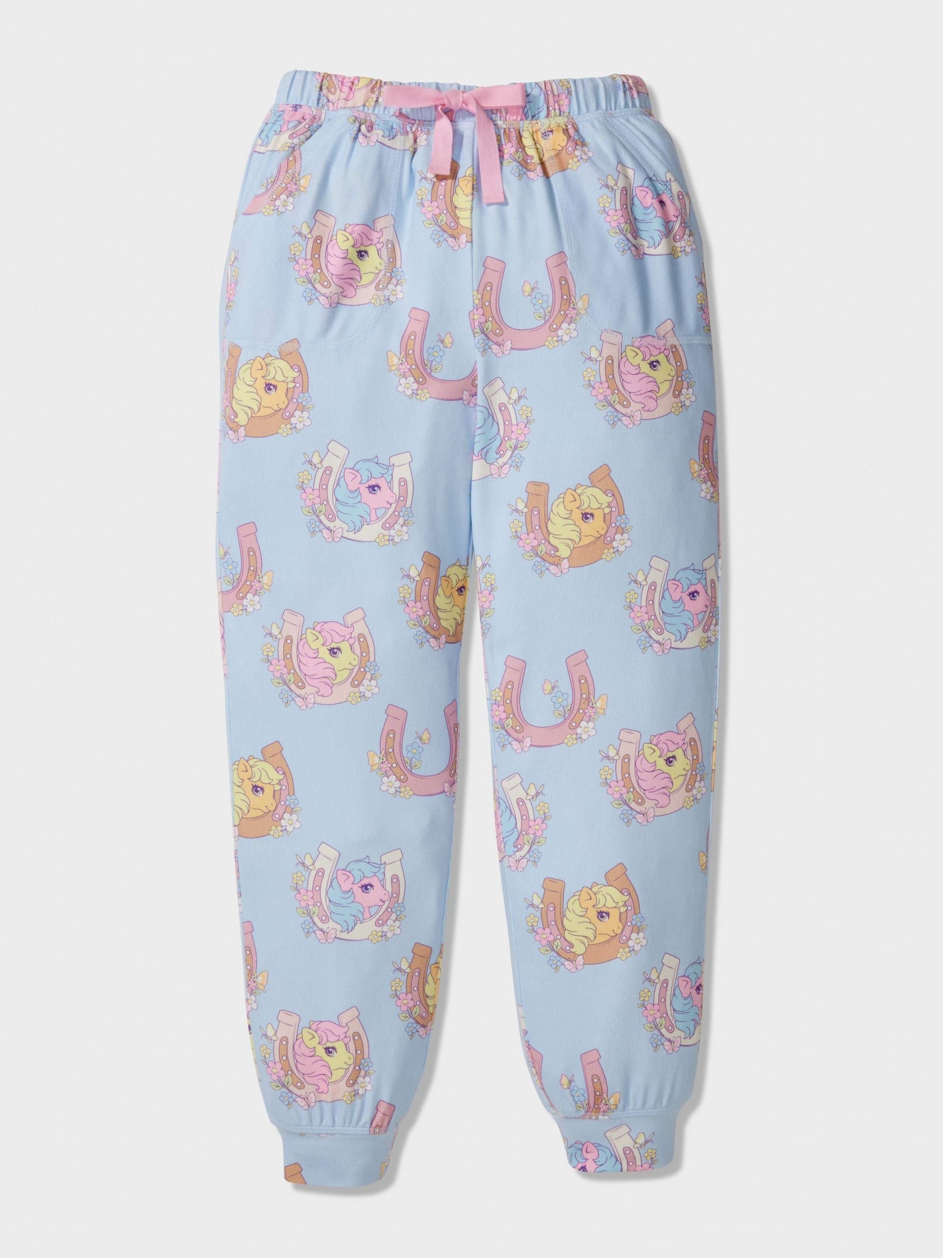 Girls My Little Pony Long Plush Pj Set Blue image 3