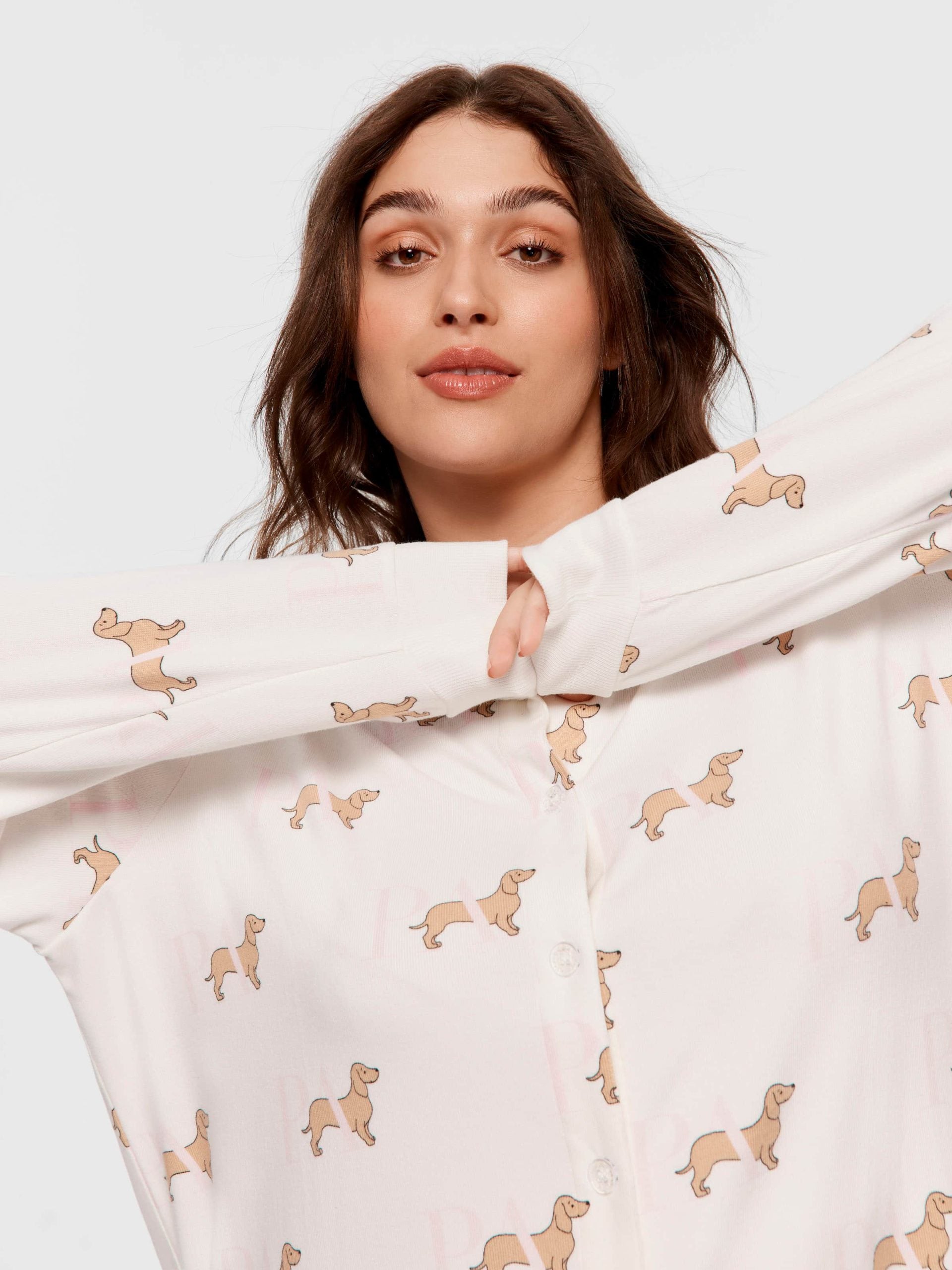 P.A. Plus Penny Long Sleeve Plush Nightshirt Multi image 1