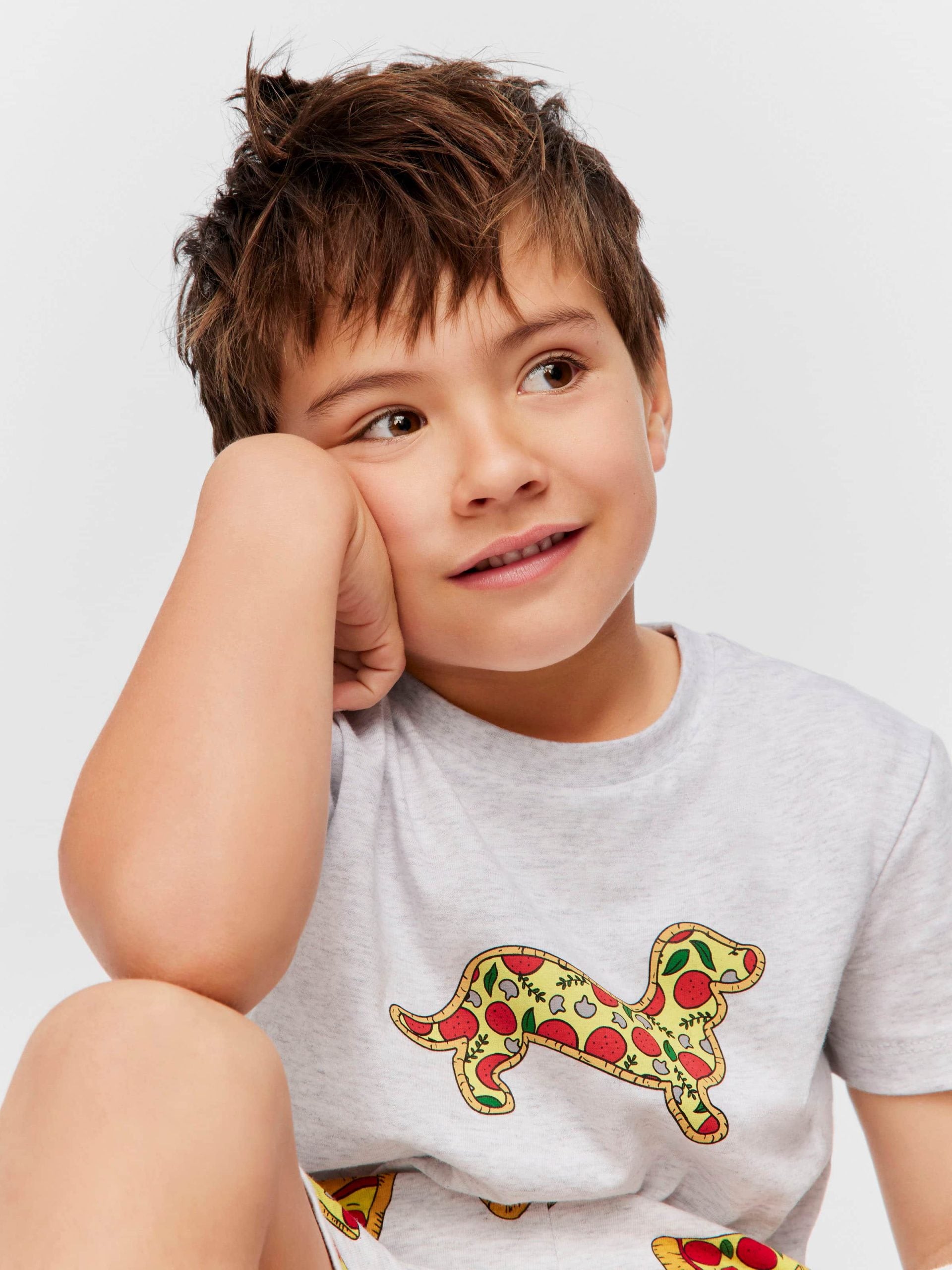 Jnr Boys Pizza Pj Set multi image 1