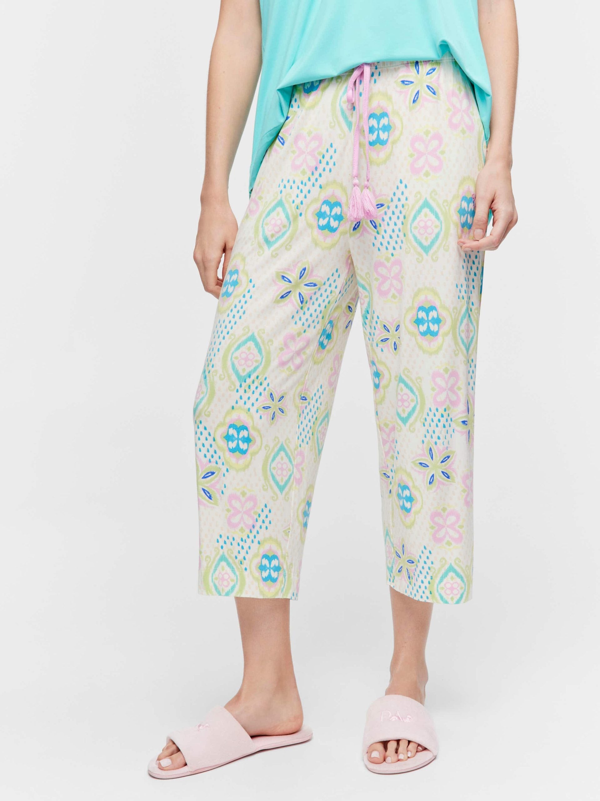 Pastel Printed 3/4 Pj Pant multi image 2