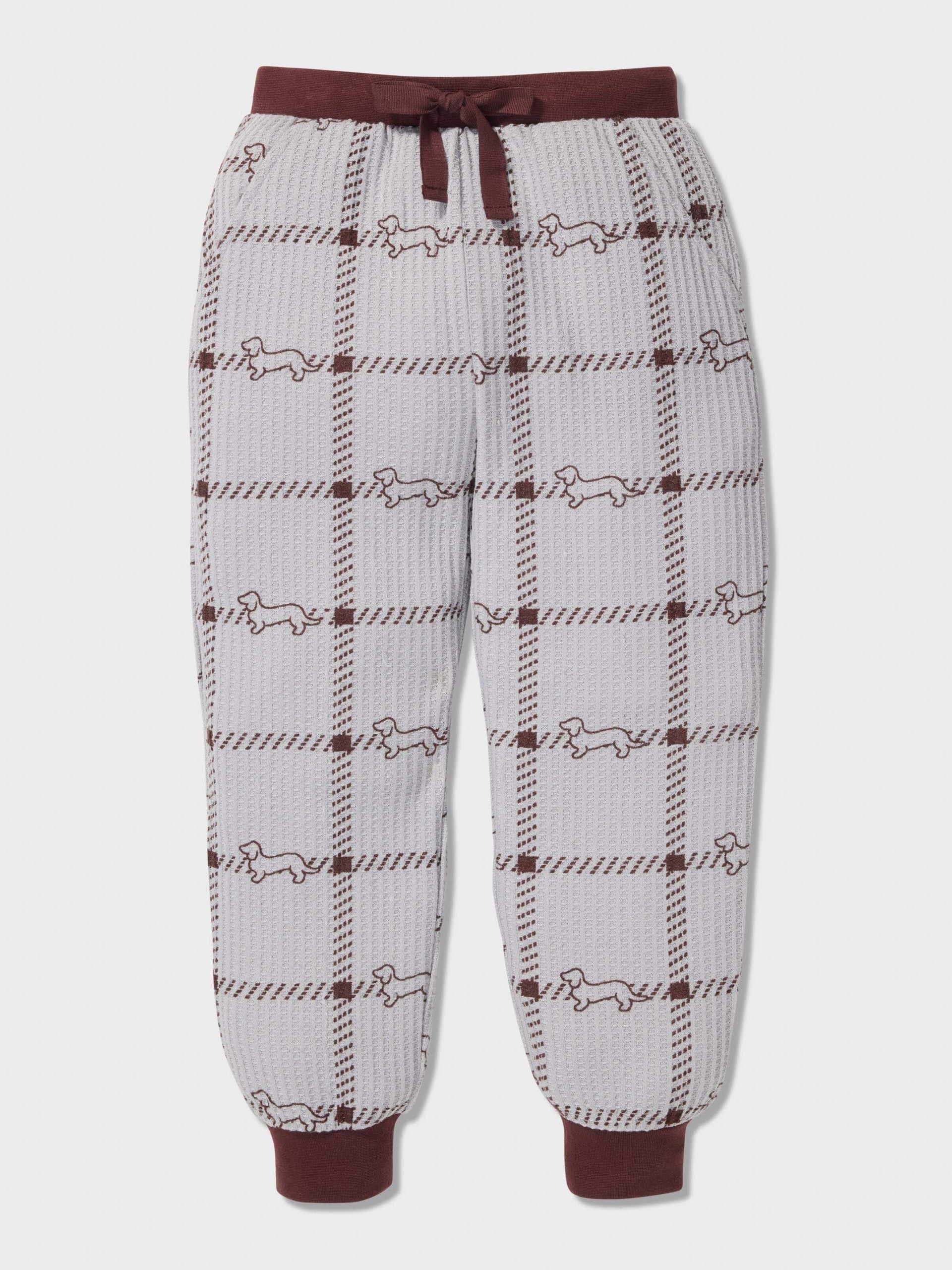 Jnr Boys Waffle Check Pj Set multi image 1