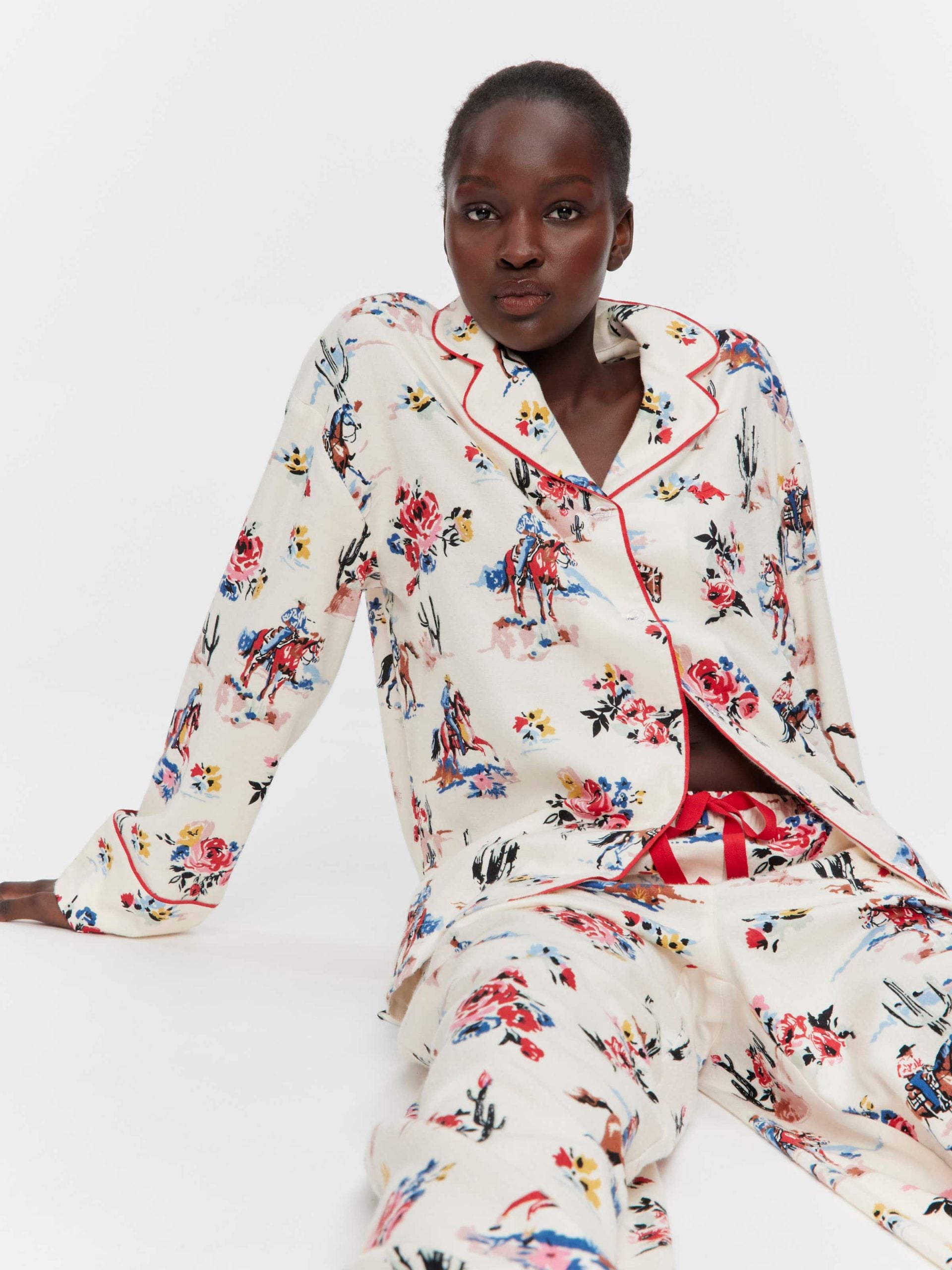 Cowboy Bamboo Flannelette Classic Pj Set Multi image 3