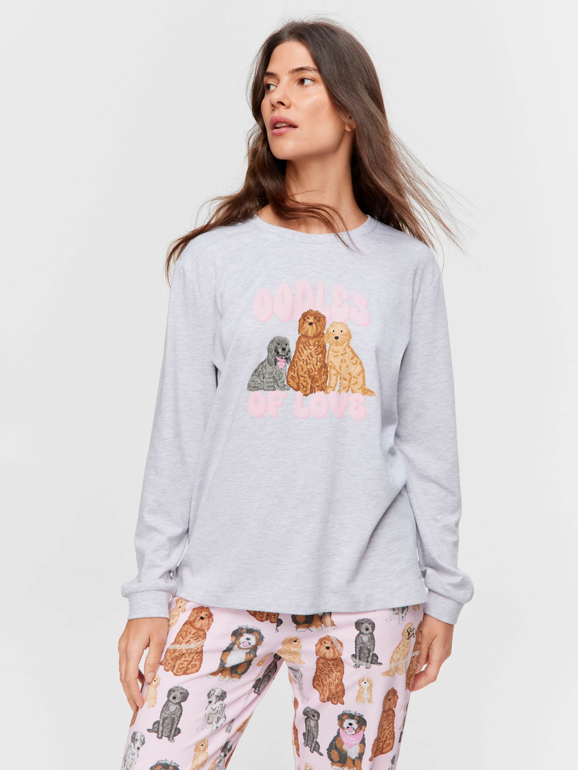 Groodle Oversized Long Sleeve Top greymarle image 0