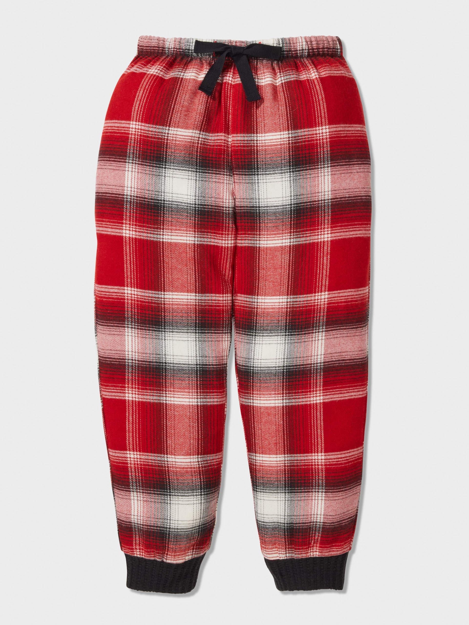 Jnr Boys Red Check Long Pj Set Multi image 1